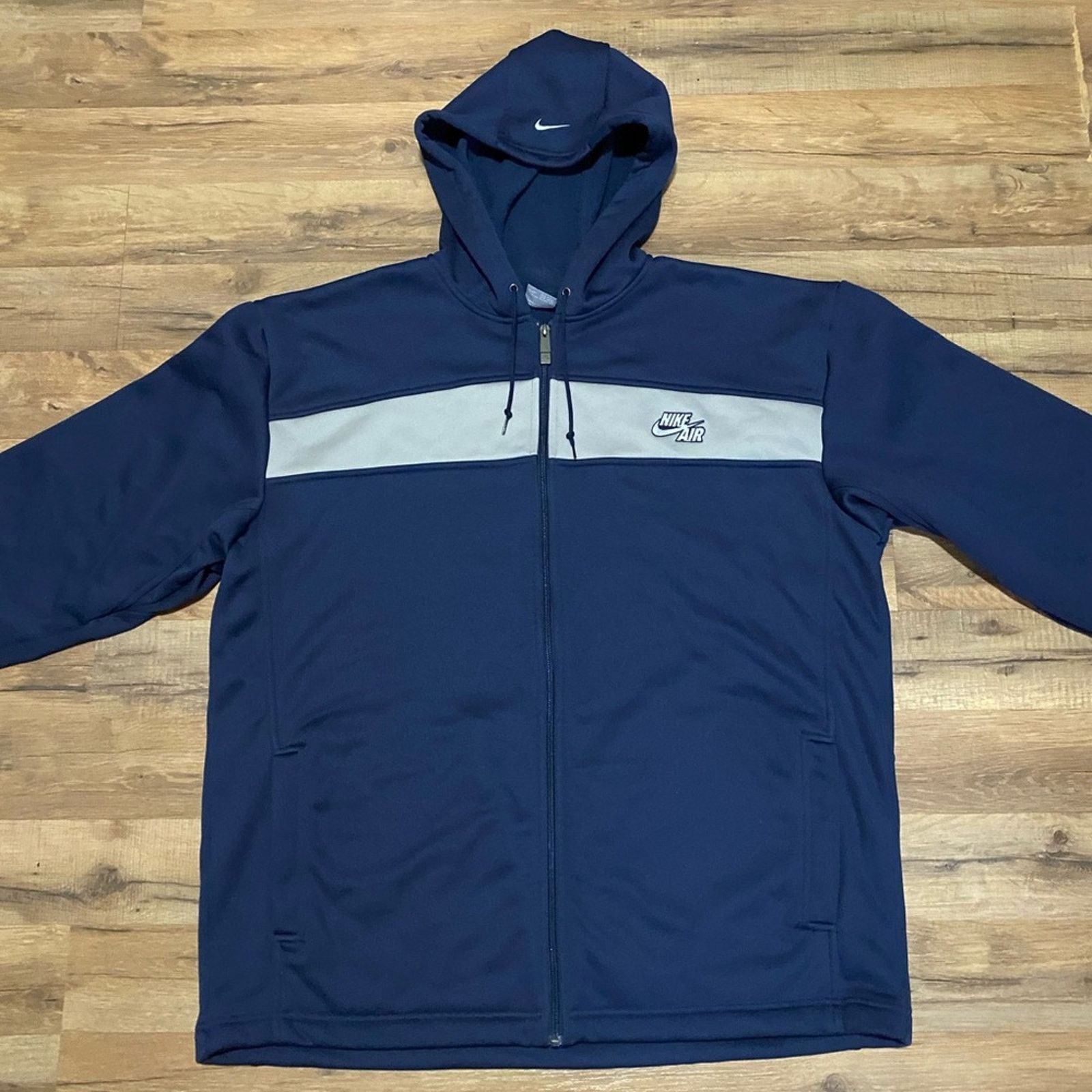 Nike Y2K Nike Air Fleece Zip Up Hoodie Track Suit Matching Set Size US XL / EU 56 / 4 - 2 Thumbnail