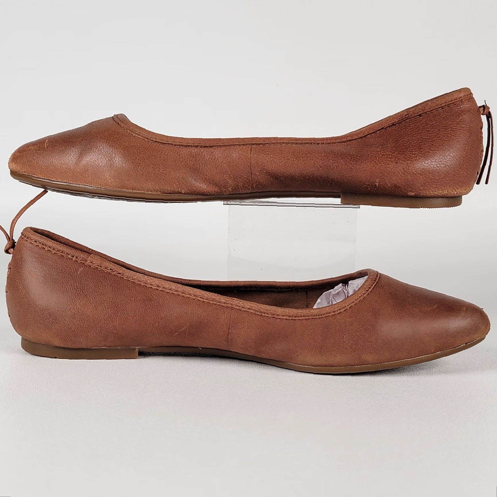 Frye Frye Carson Ballet Flats Women's Brown Leather Slip On Pointed Toe Flat Adult 7 M Size US 5 / IT 35 - 4 Thumbnail