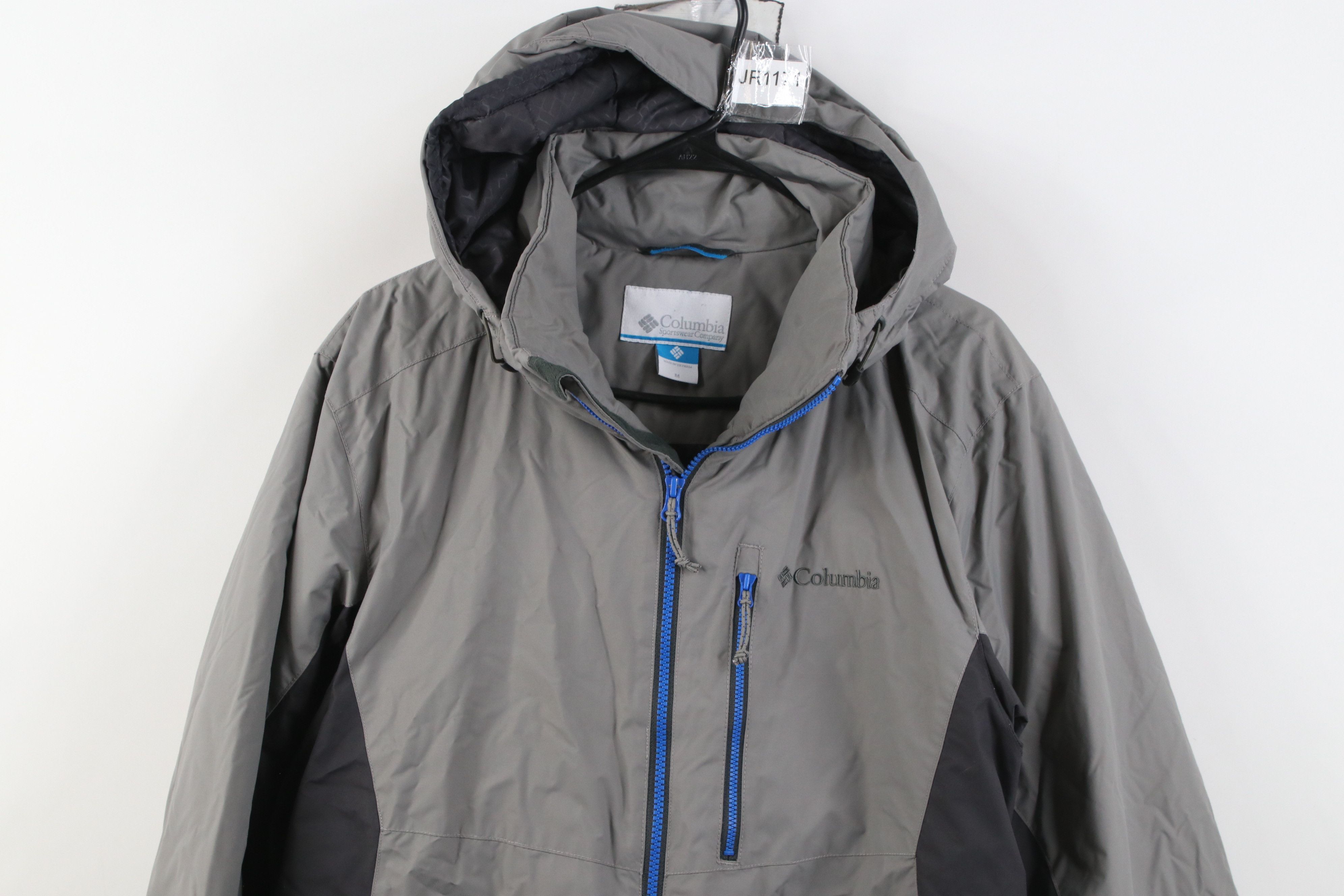 Columbia Y2K Columbia Spell Out Waterproof Hooded Puffer Jacket Gray Size US M / EU 48-50 / 2 - 2 Thumbnail