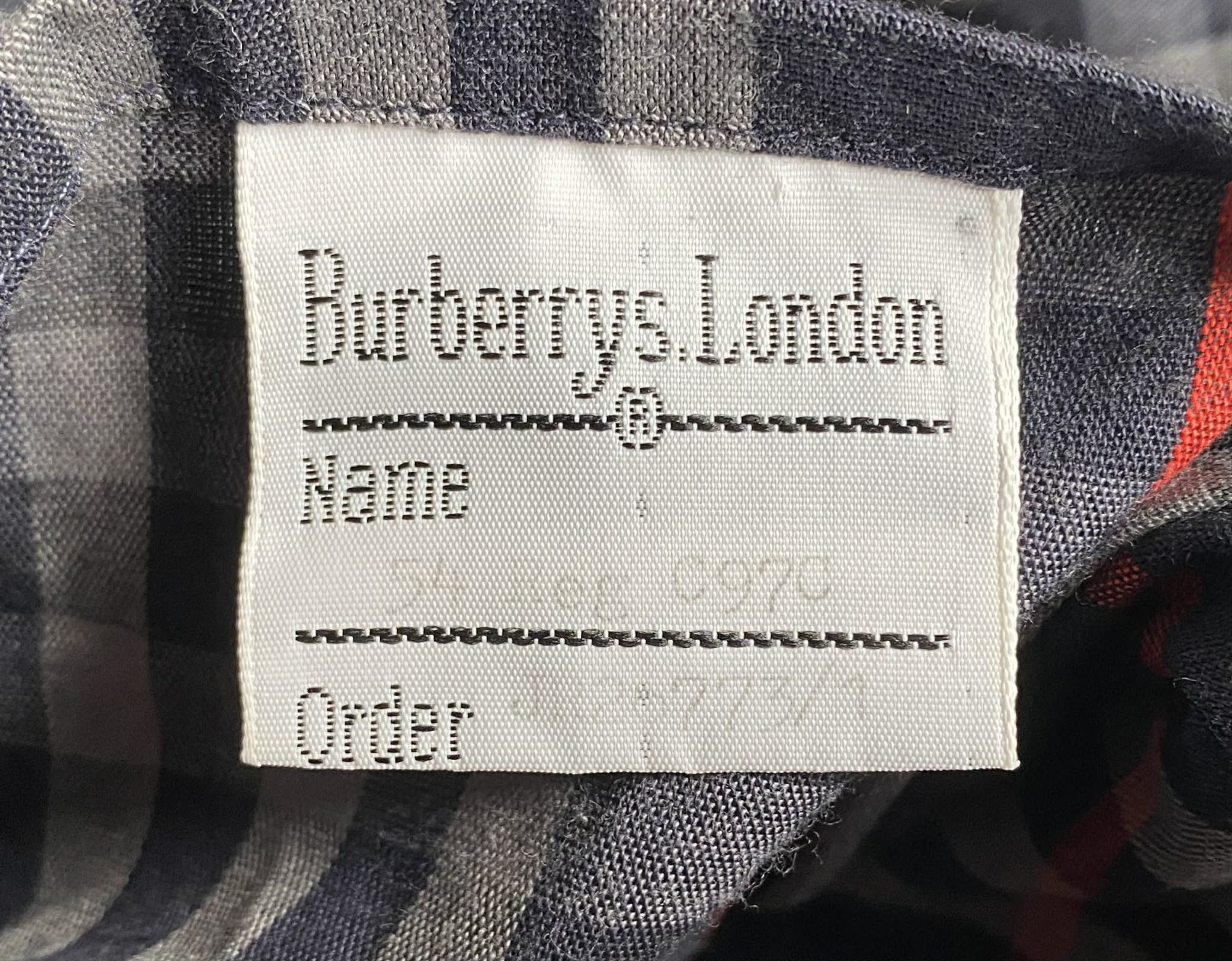 Burberry Prorsum Vintage Burberry Prorsum Trench Coat Nova Check Dark Blue Size US XL / EU 56 / 4 - 7 Thumbnail