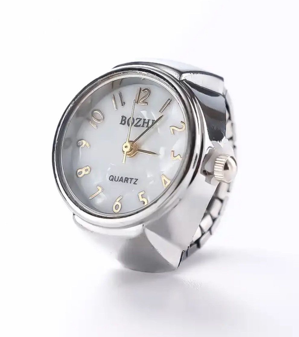 Jewelry Mini Elastic Strap Watch Adjustable Ring Size ONE SIZE - 3 Thumbnail