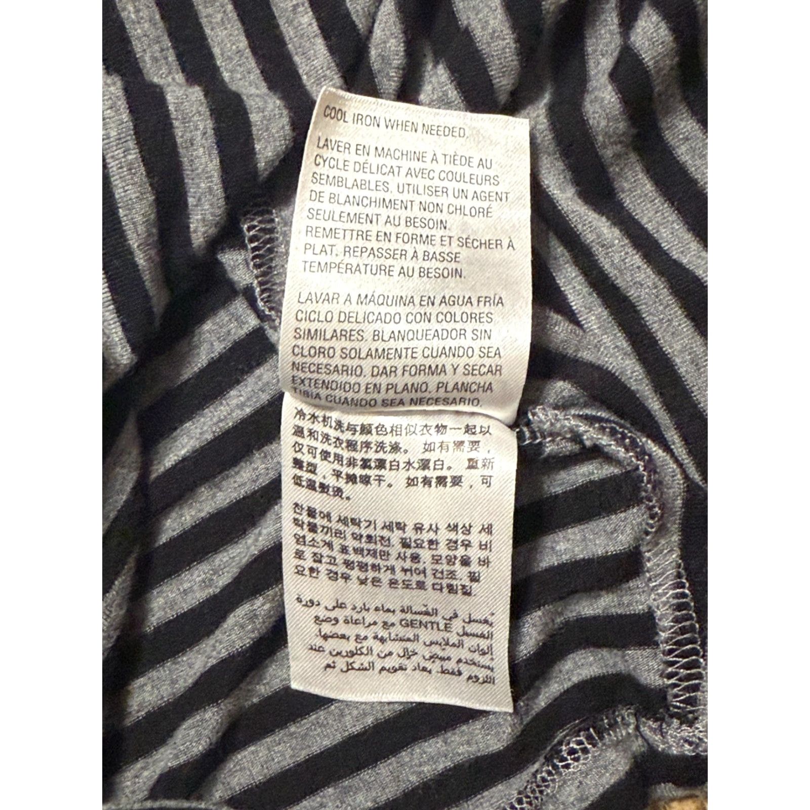Vintage Style & Co. Dress Women's Size Large Gray Black Striped Tank Dress Size L / US 10 / IT 46 - 7 Thumbnail