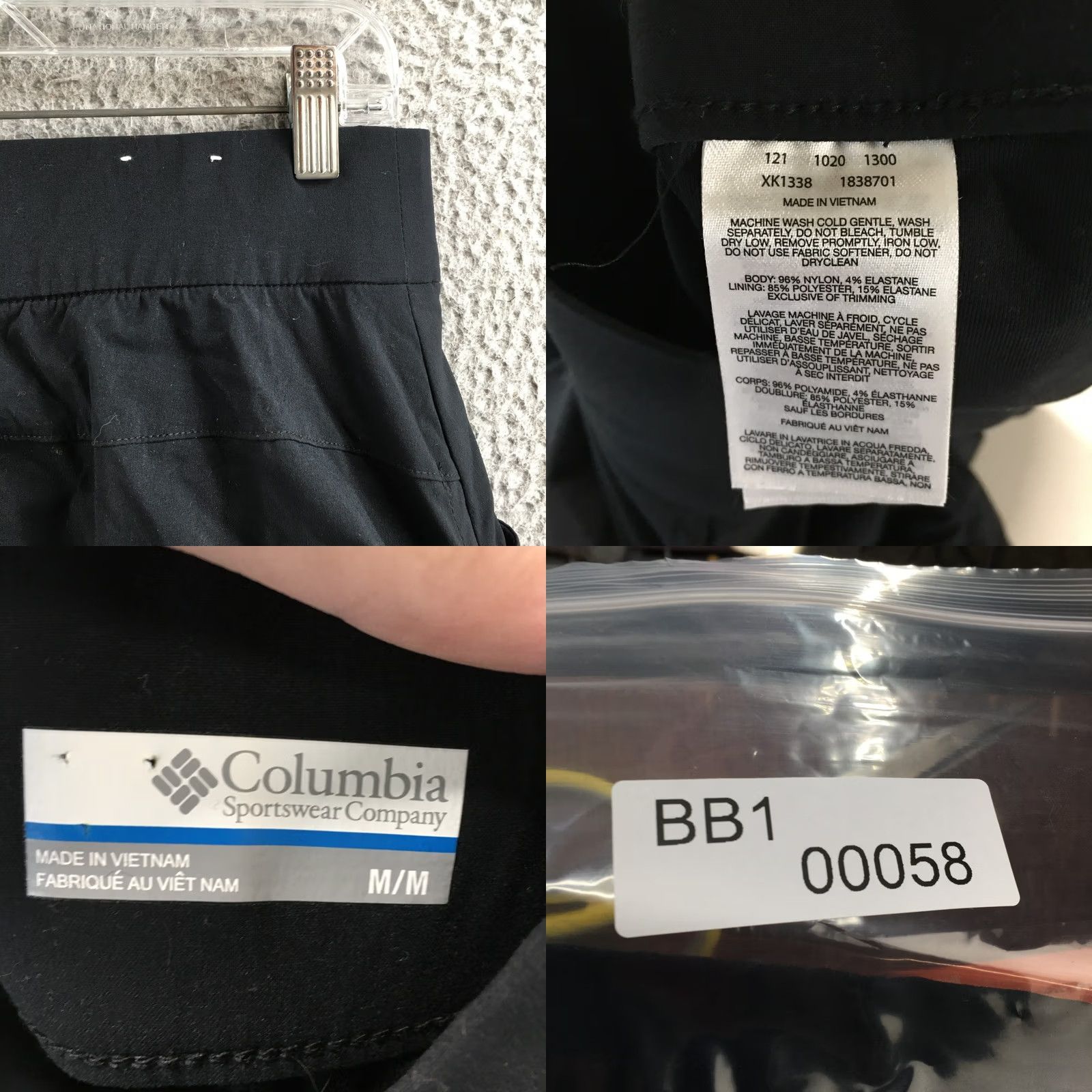 Vintage Columbia Skort Womens M Black Pull On Ruched Drawstring Athletic Running Tennis Skirt Short Womens Colmbia Size ONE SIZE - 10 Thumbnail