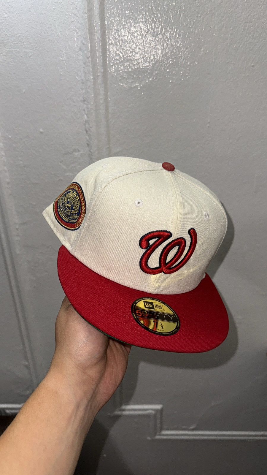 New Era New Era 59fifty White Washington Nationals Fitted Hat Size ONE SIZE - 1 Thumbnail