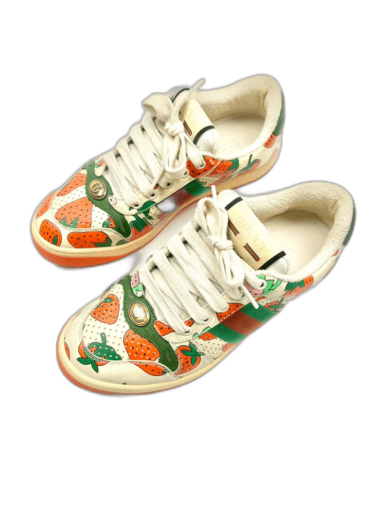 Gucci Gucci Strawberry Sneakers Size 36.5-yf Size US 6.5 / EU 39-40 - 1 Thumbnail