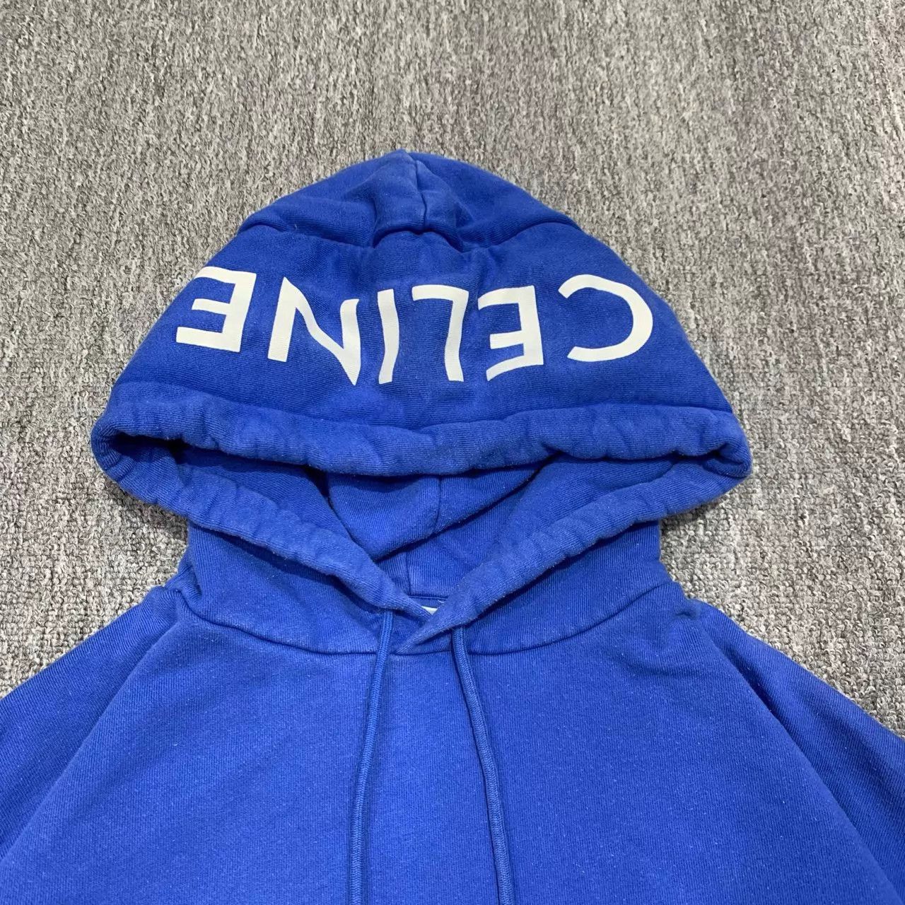 Celine Celine Klein Blue Logo Hoodie XS 9/10 ZQ003 Size XS / US 0-2 / IT 36-38 - 8 Thumbnail