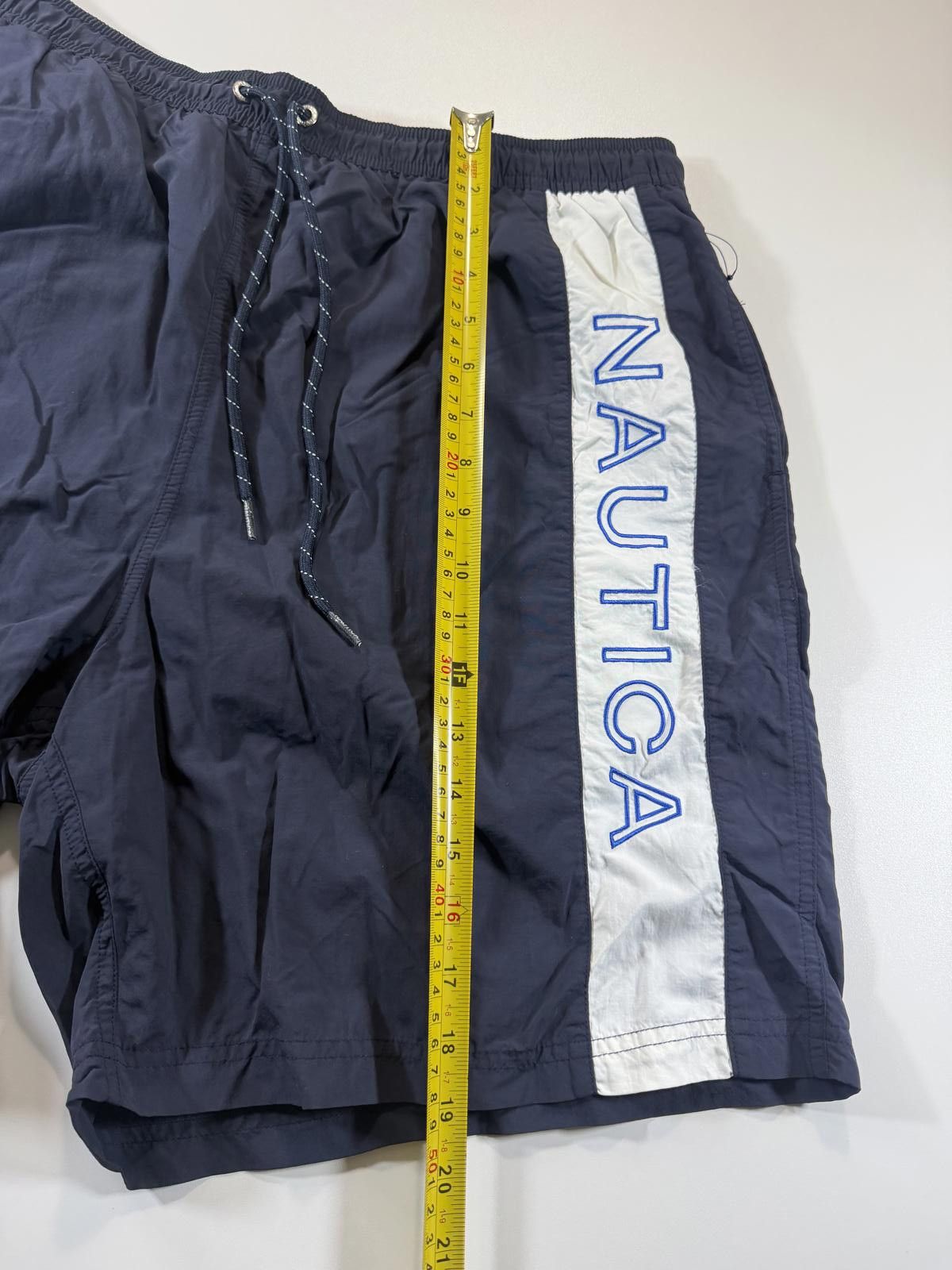 Nautica Nautica Men's Navy Blue Swim Shorts with White Side Panel XL Size US 40 / EU 56 - 4 Thumbnail