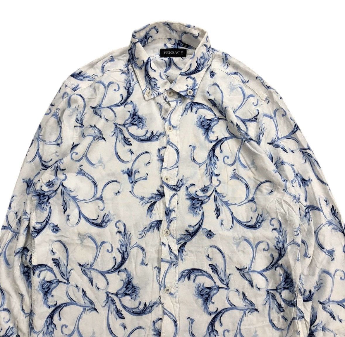 Versace 2000s Archives Versace Floral Shirt Size US M / EU 48-50 / 2 - 2 Thumbnail
