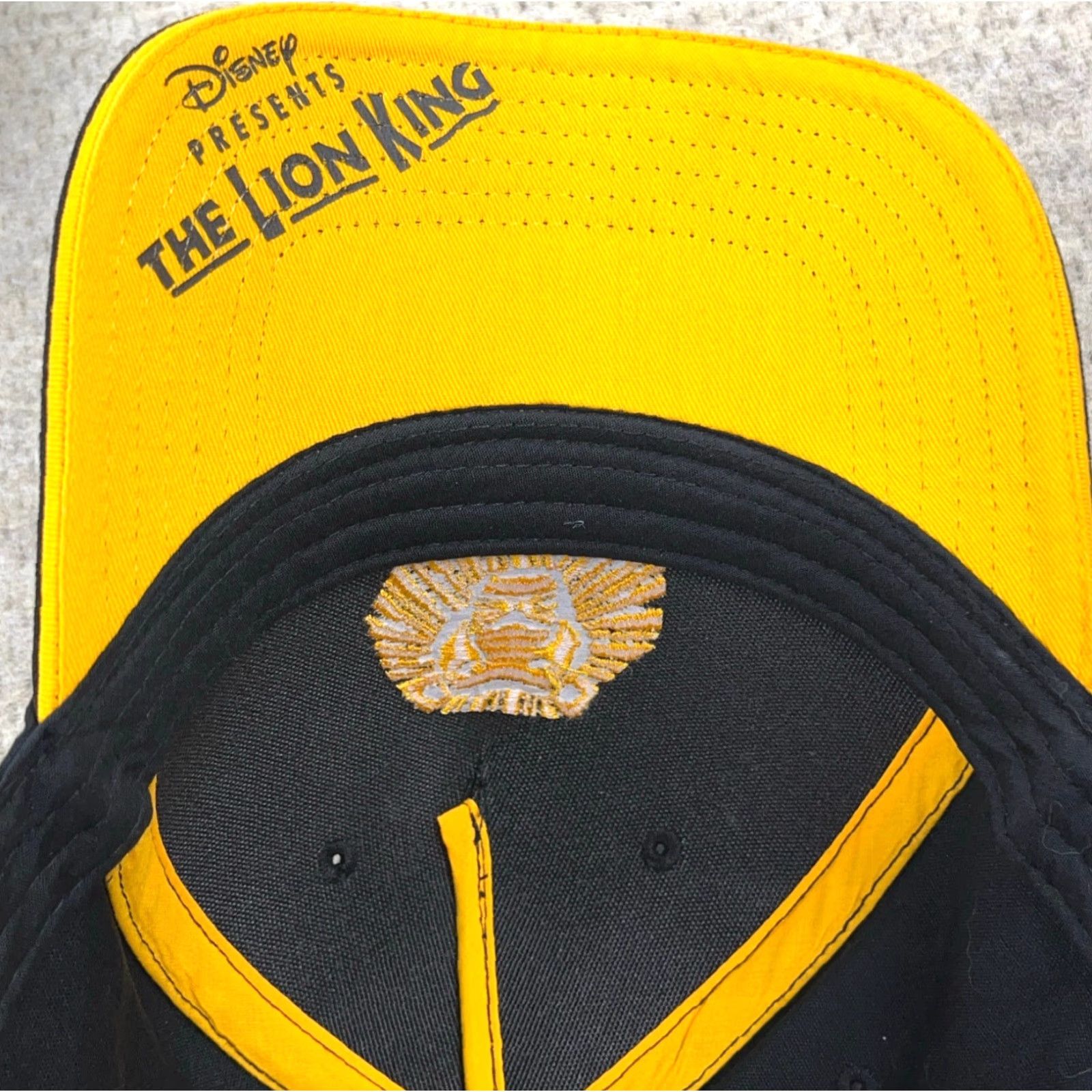 Disney Disney The Lion King Hat Cap Strap Back Adjustable Adult One Size Black Twill Baseball Cap Men Casual Vintage-Style 90s Retro Cartoon Logo Size ONE SIZE - 3 Thumbnail