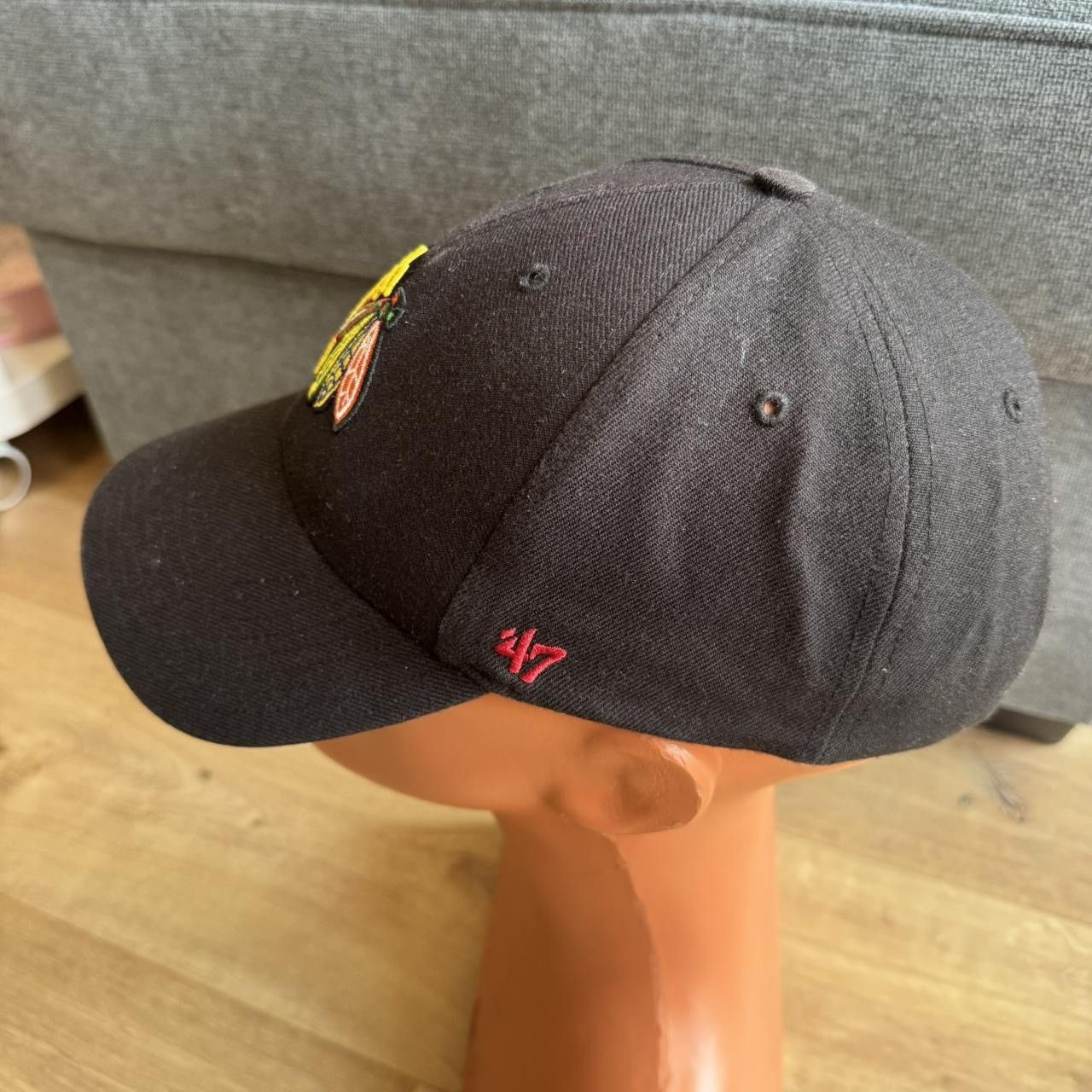 47 Brand Blackhawks NHL Hat 47 Brand Adjustable Baseball Cap Size ONE SIZE - 2 Thumbnail