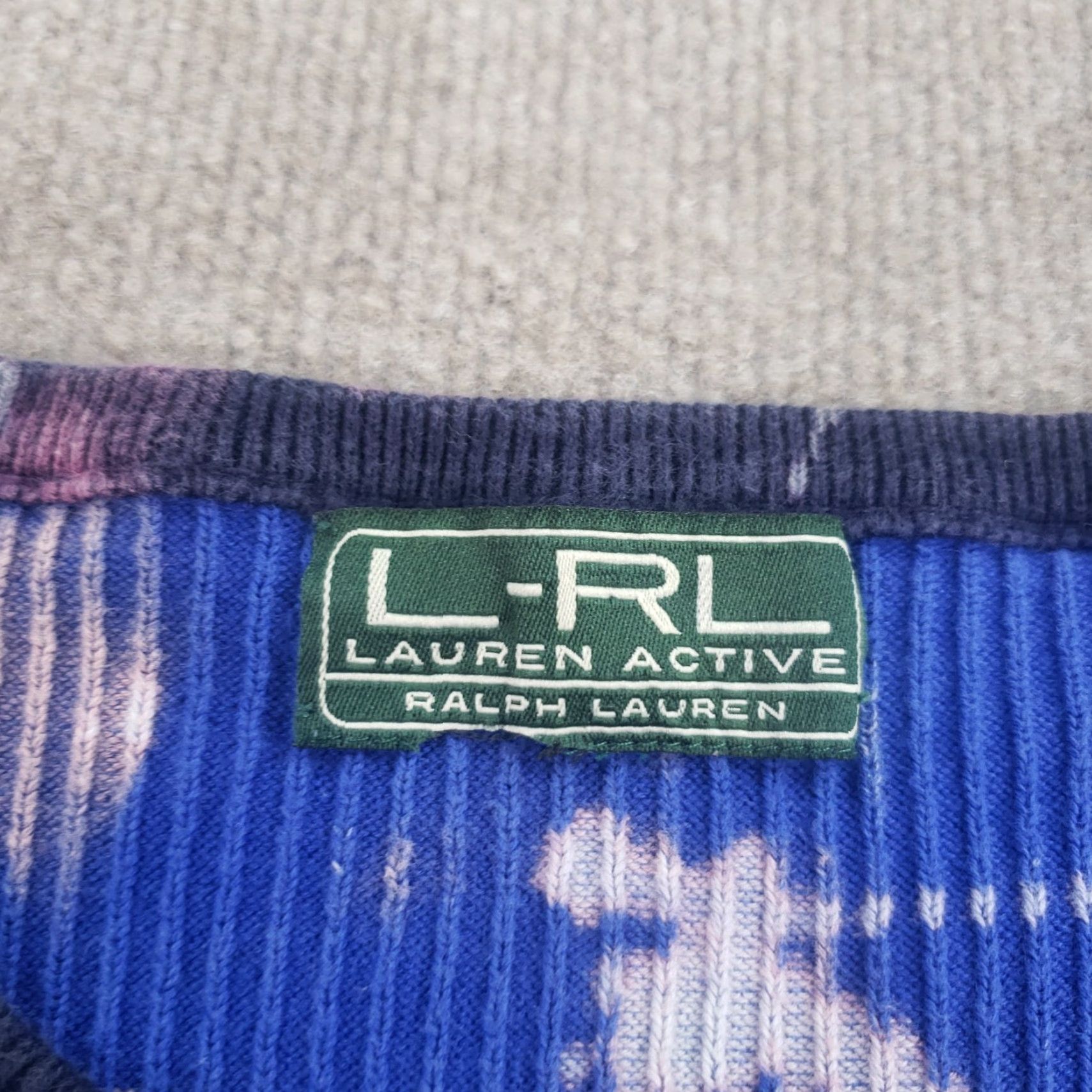 Ralph Lauren Ralph Lauren Women Shirt Small Extra Large XL Blue Long Sleeve Crew Neck Ribbed Bleached Size S / US 4 / IT 40 - 5 Thumbnail