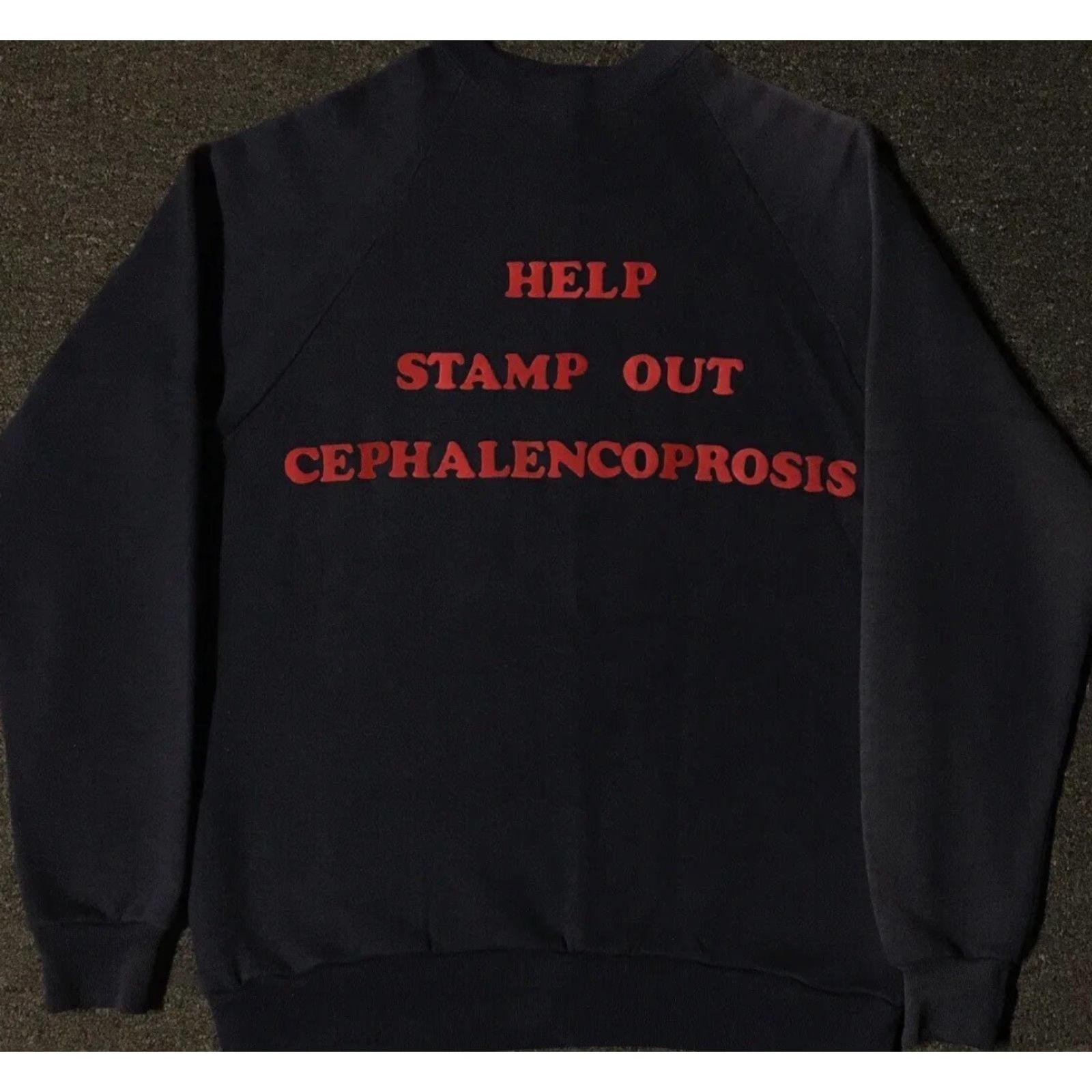 Stampd Vtg 80s Stamp Out Cephalencoprosis Faded Sweatshirt M L Doctor Medical Grunge PE Hoodie Mens Blue Size US M / EU 48-50 / 2 - 2 Thumbnail