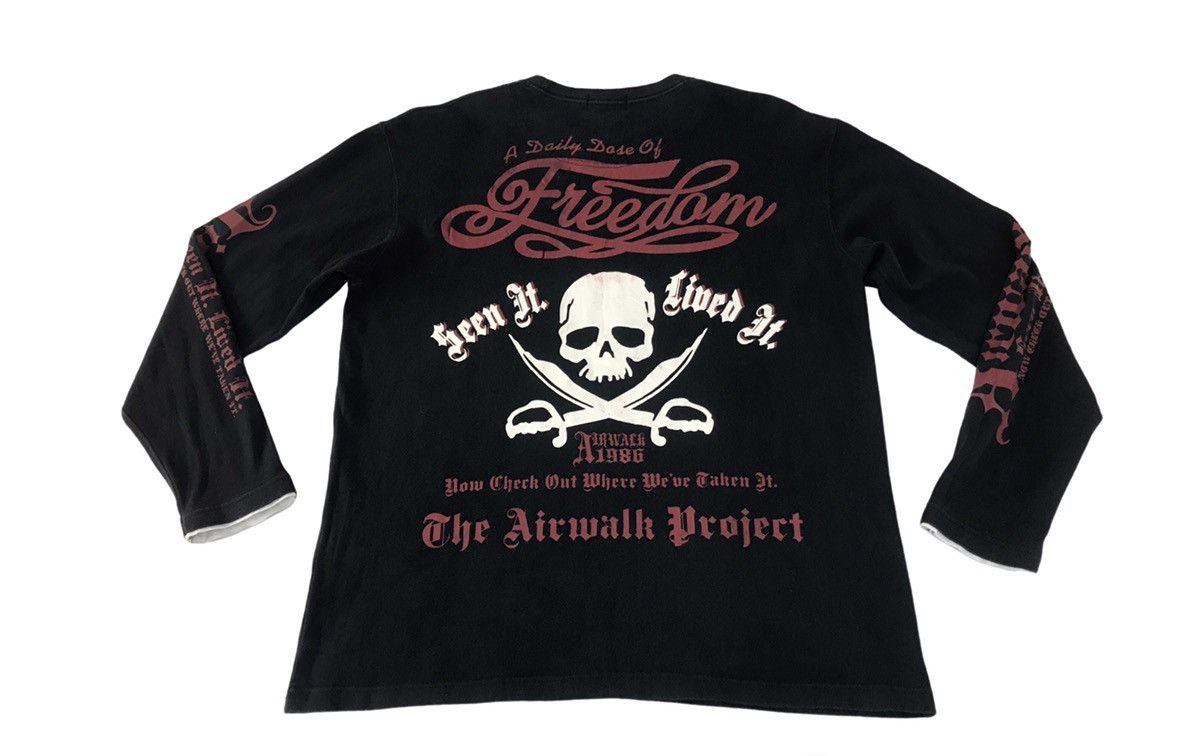 Airwalk × Vintage Vintage Airwalk 1986 Big Logo Skull Long Sleeve Shirt Size US XL / EU 56 / 4 - 2 Thumbnail