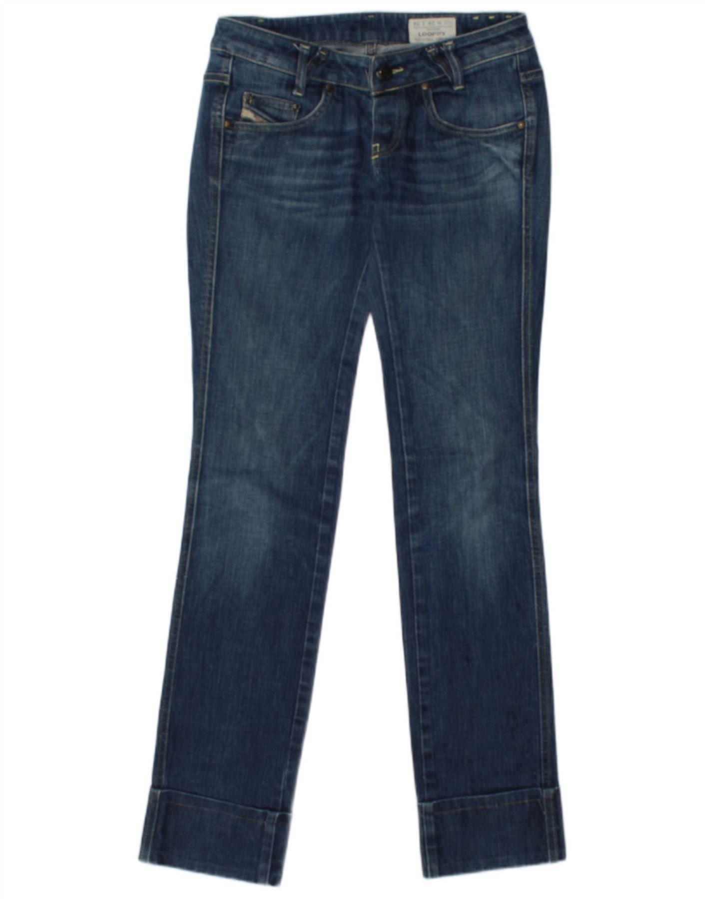 Diesel Womens Loopy Slim Jeans W28 L34 Navy Blue Cotton Size 42" / US 20 - 1 Thumbnail