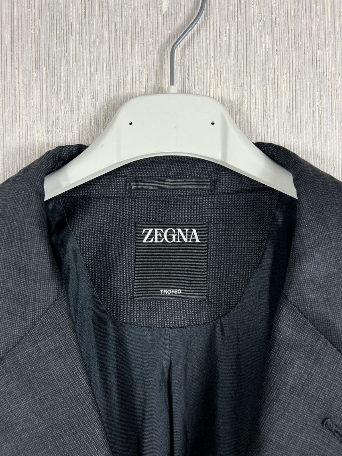 Ermenegildo Zegna Ermenegildo Zegna trofeo wool suit blazer jacket dark grey Size 44R - 14 Thumbnail