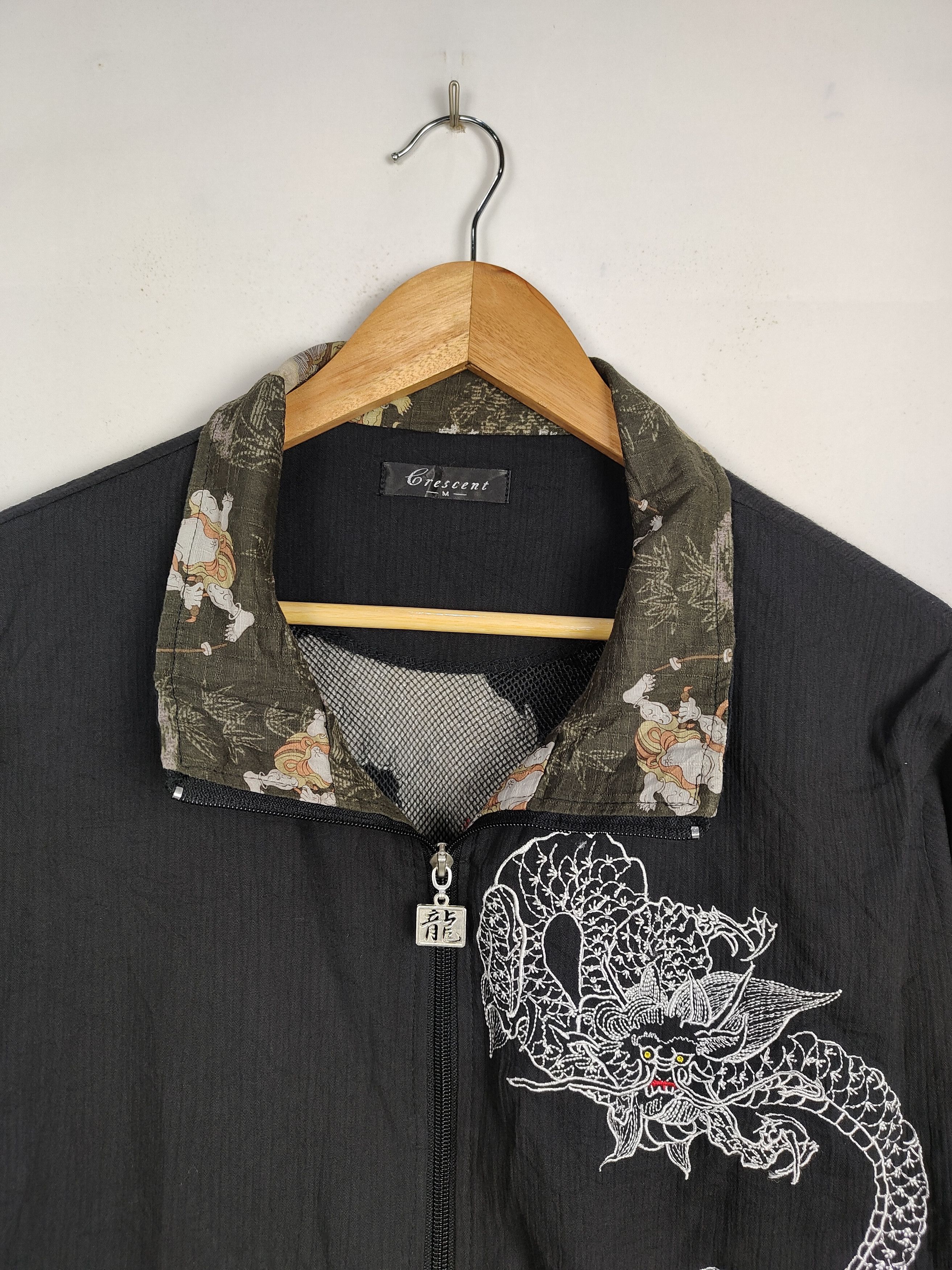 Japanese Brand Dragon Embroidery Light Zipper Jacket Size US L / EU 52-54 / 3 - 3 Thumbnail