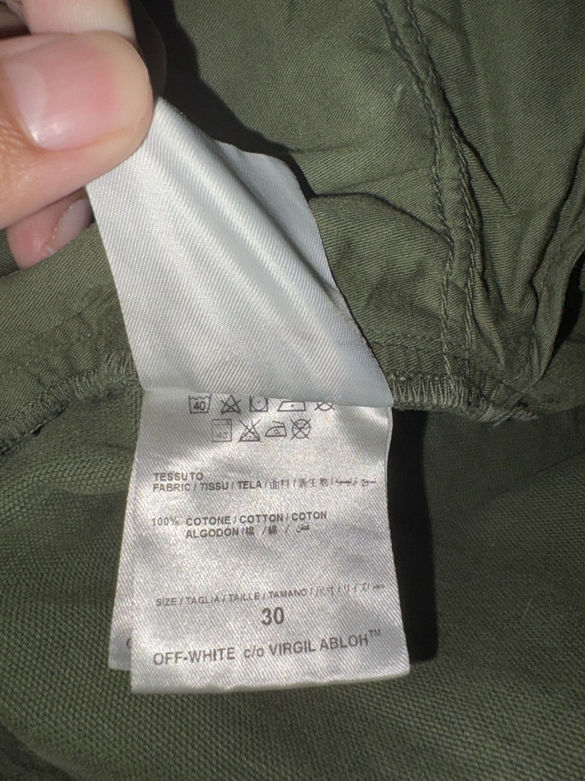 Off-White Off White Green Diagonal Skinny Jeans Size US 30 / EU 46 - 10 Thumbnail