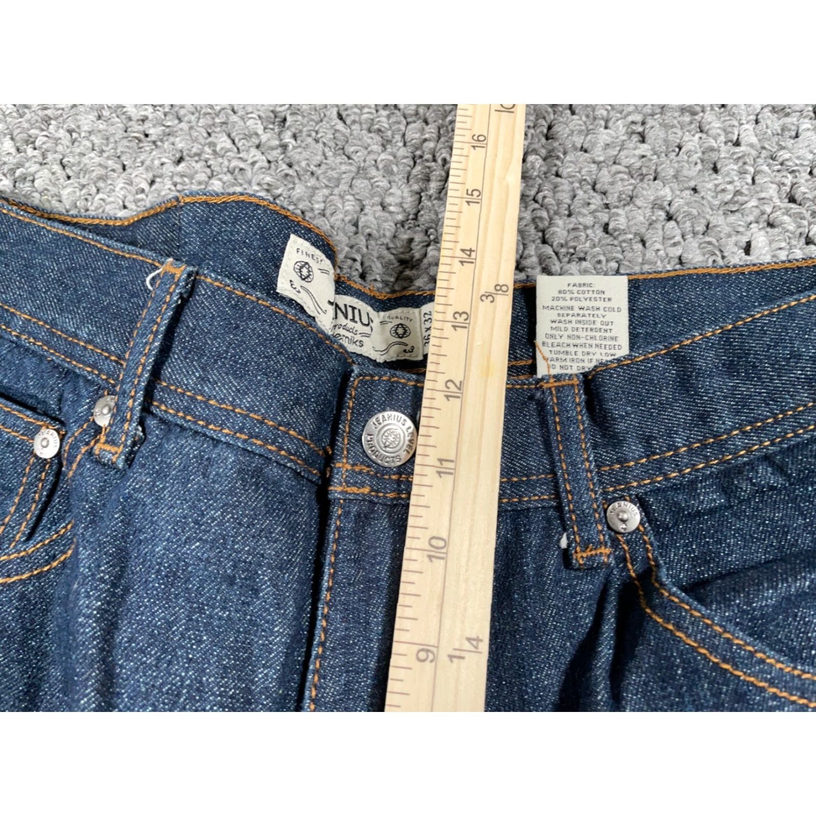 Akademiks VINTAGE Akademiks Jeans Tapered 36 x 32 Men Dark Blue Denim 90s Hip Hop Retro Embroidered Pockets 5-Pocket Regular Rise Mid Size US 32 / EU 48 - 7 Thumbnail