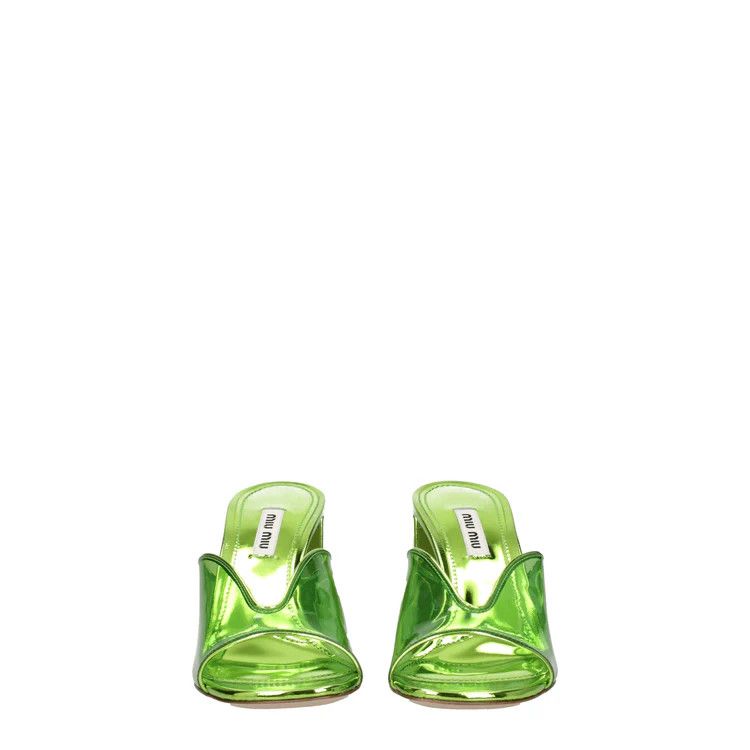 Miu Miu ob1o1e1124 Plexiglass Sandals in Green Size US 6 / IT 36 - 3 Thumbnail