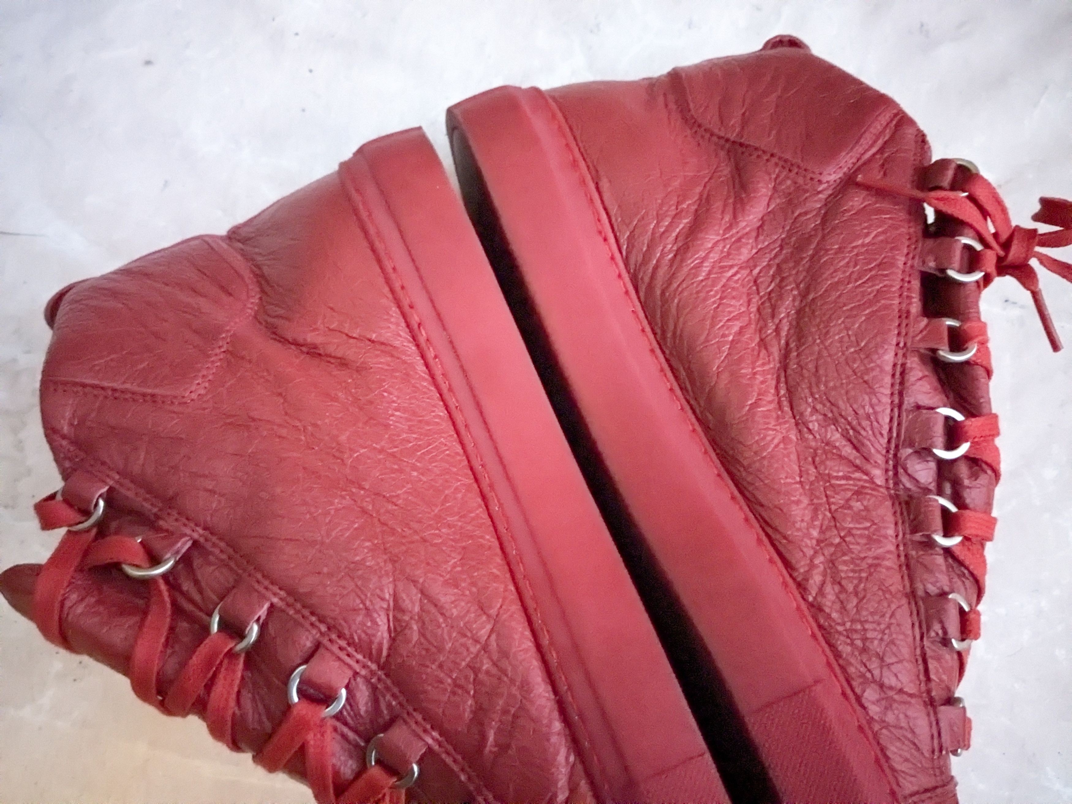 Balenciaga Balenciaga Arena Red 13 High Tops Leather Size US 13 / EU 46 - 11 Thumbnail