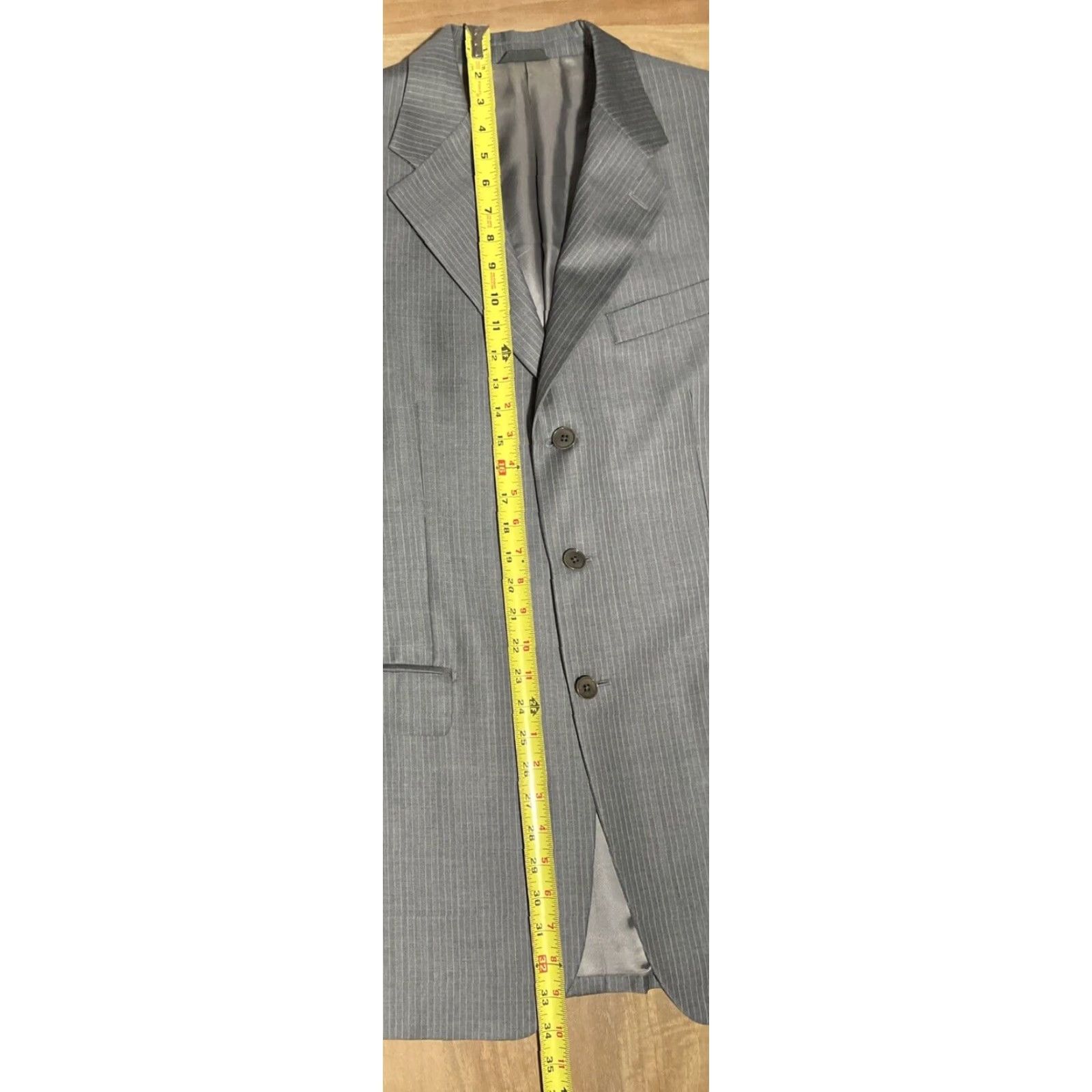 Ermenegildo Zegna Ermenegildo Zegna Blazer Men’s Single-Breasted 42L Wool Gray Notch Lapel Four-Button Viscose Lining Italy Size 42 Regular Vintage: No Size 42R - 7 Thumbnail