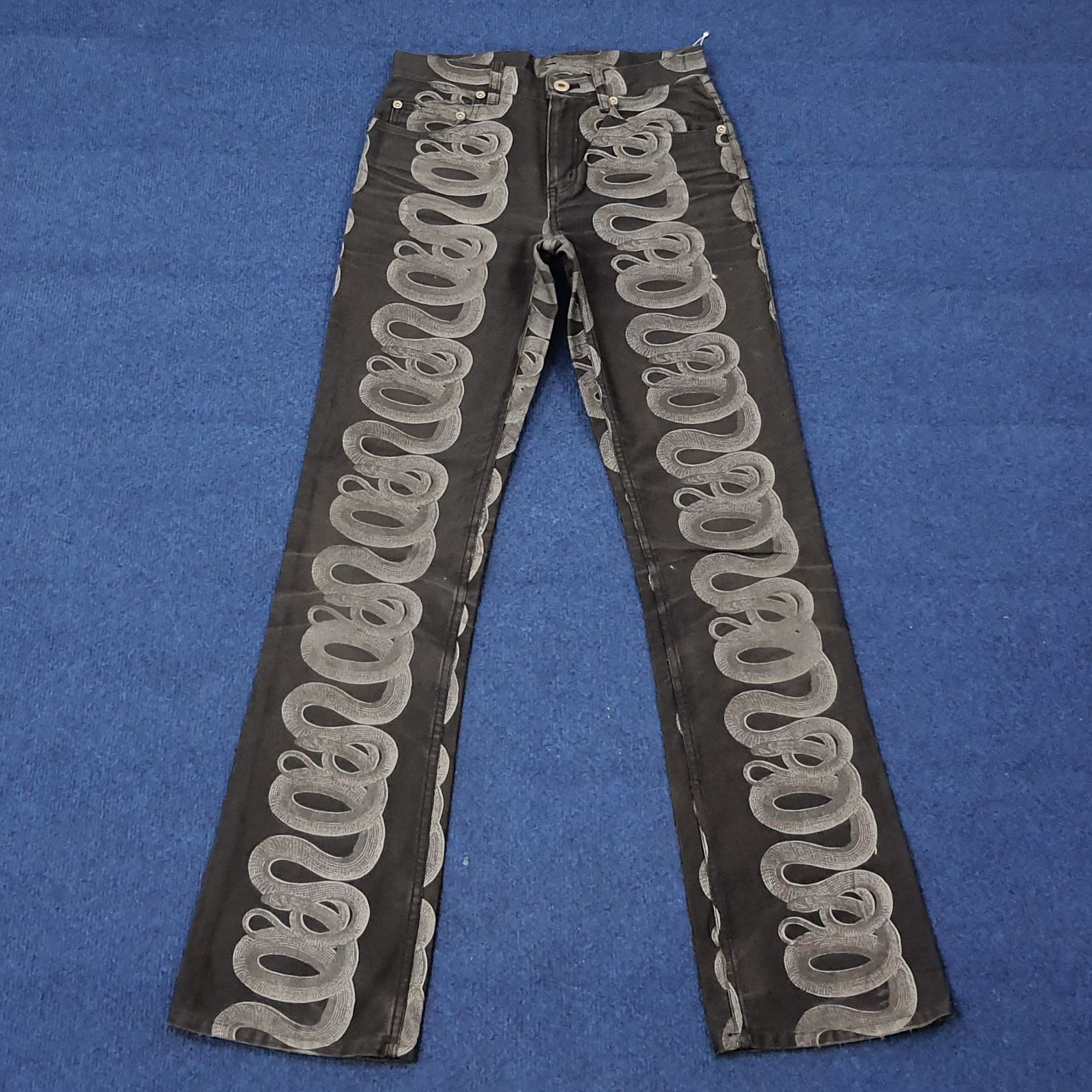 Hysteric Glamour Vintage Hysterics Snake Loop Denim Jeans C265N11 Size 25" / US 0 / IT 36 - 1 Thumbnail