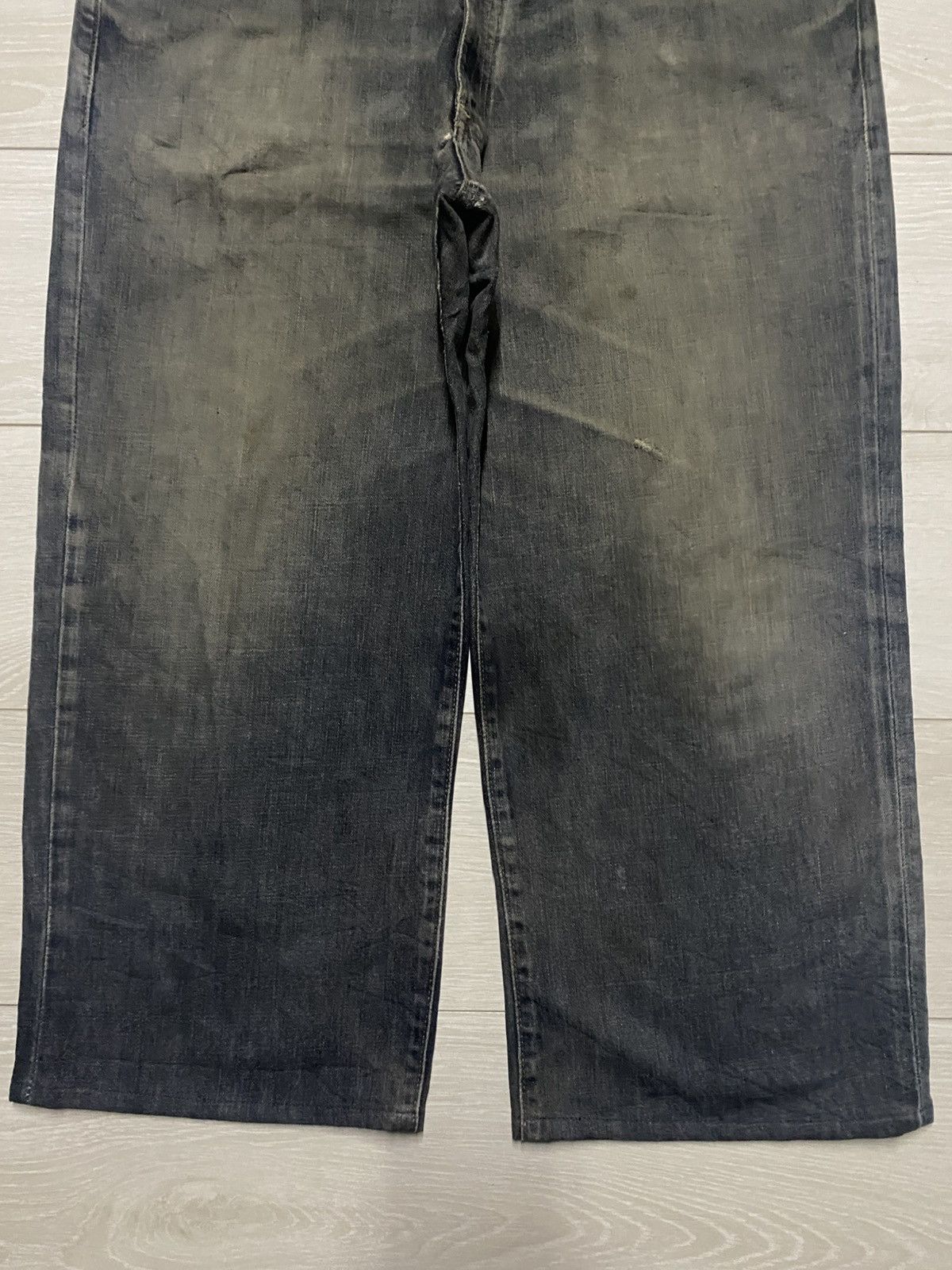 Polo Ralph Lauren W40 Polo Ralph Laurent Mud Wash Repair Baggy Jeans Size US 40 / EU 56 - 5 Thumbnail