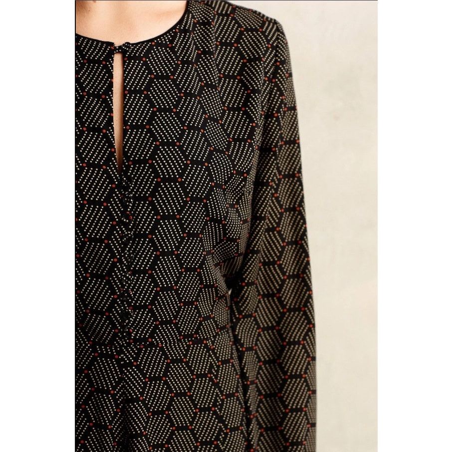 Anthropologie Anthropologie harlyn Honeycomb Long Sleeve Shorts Romper L Size 32" / US 10 / IT 46 - 4 Thumbnail