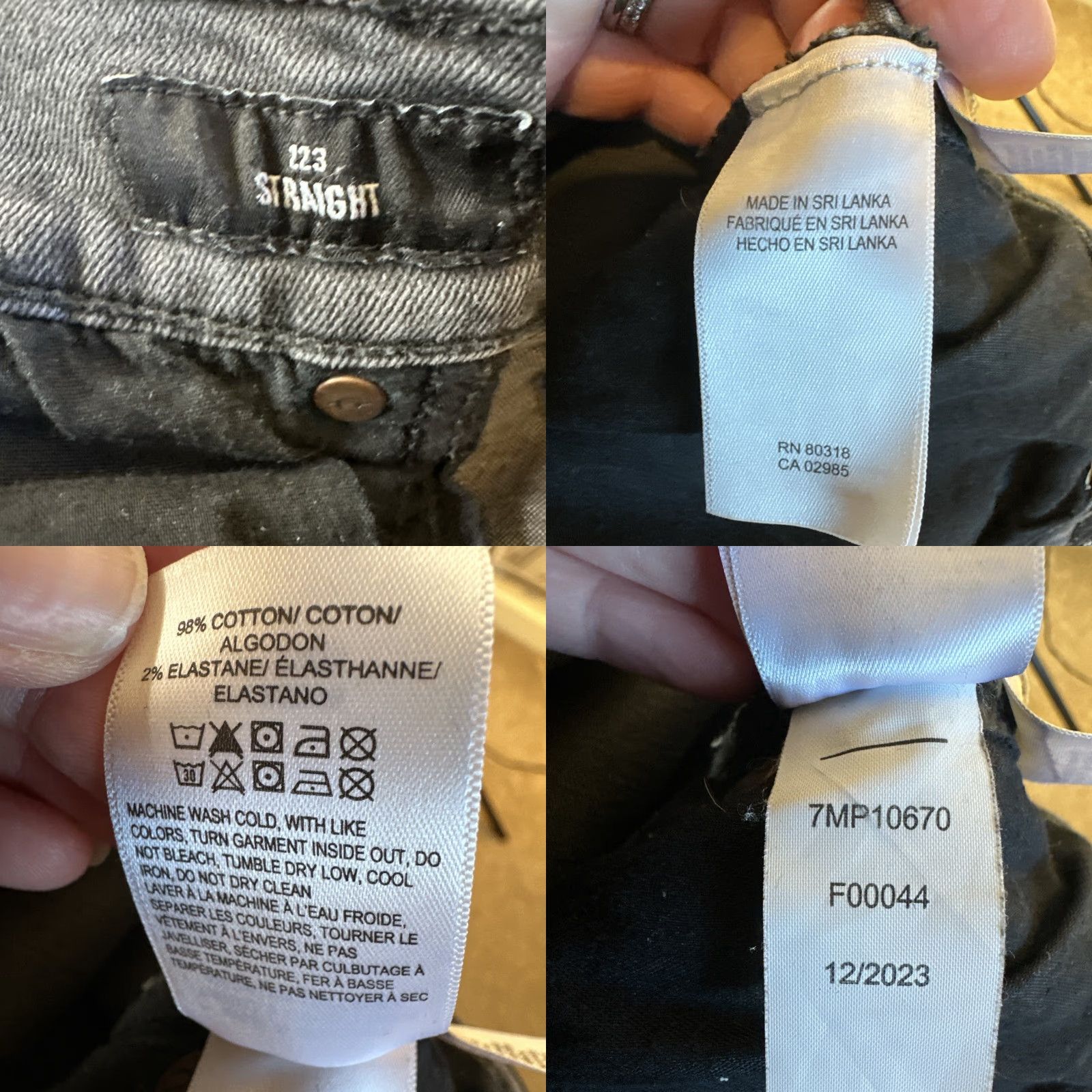 Lucky Brand Lucky Brand 223 Straight Jeans Mens W32 L32 Gray Denim 5-Pocket Stretch Slim Regular Casual Pants Size US 32 / EU 48 - 8 Thumbnail