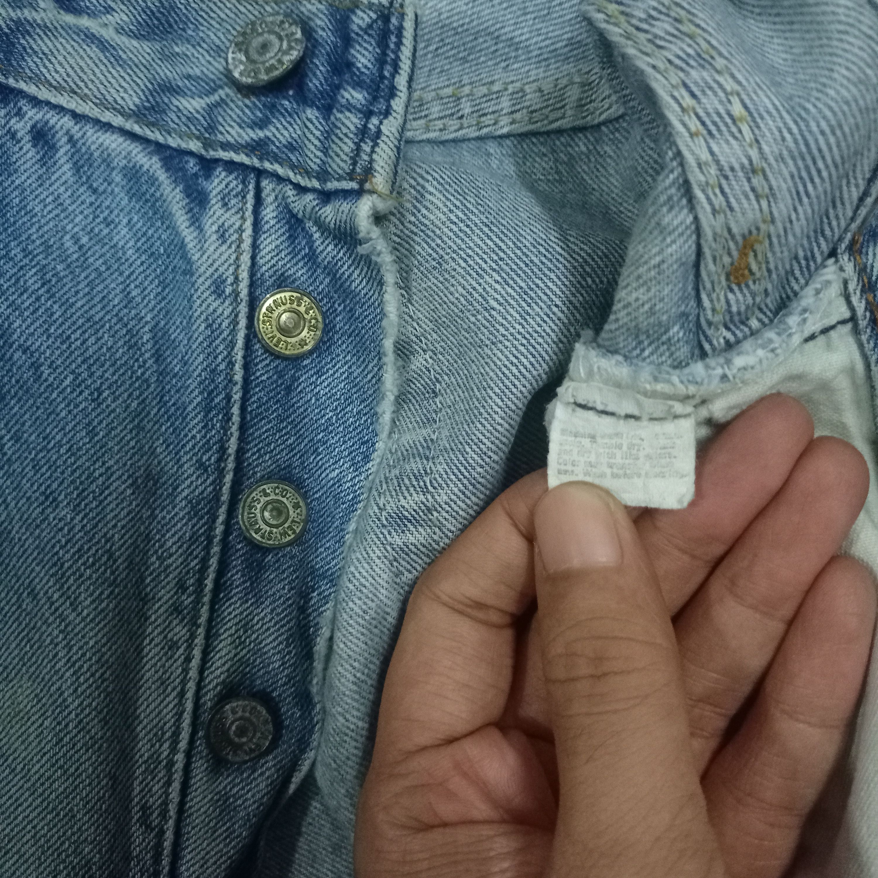 Levi's × Levi's Vintage Clothing Vintage 90s Levis 501 Blue Wash Distressed Jeans Size US 31 - 3 Thumbnail