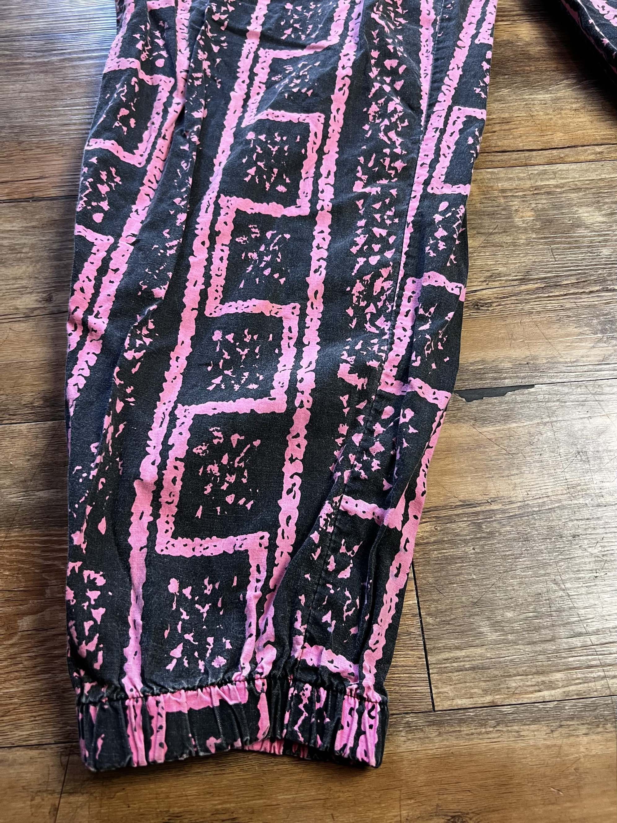 Vintage Vintage 1980's Dinosaur Sportswear Pink Parachute Pants Size US 35 - 5 Thumbnail