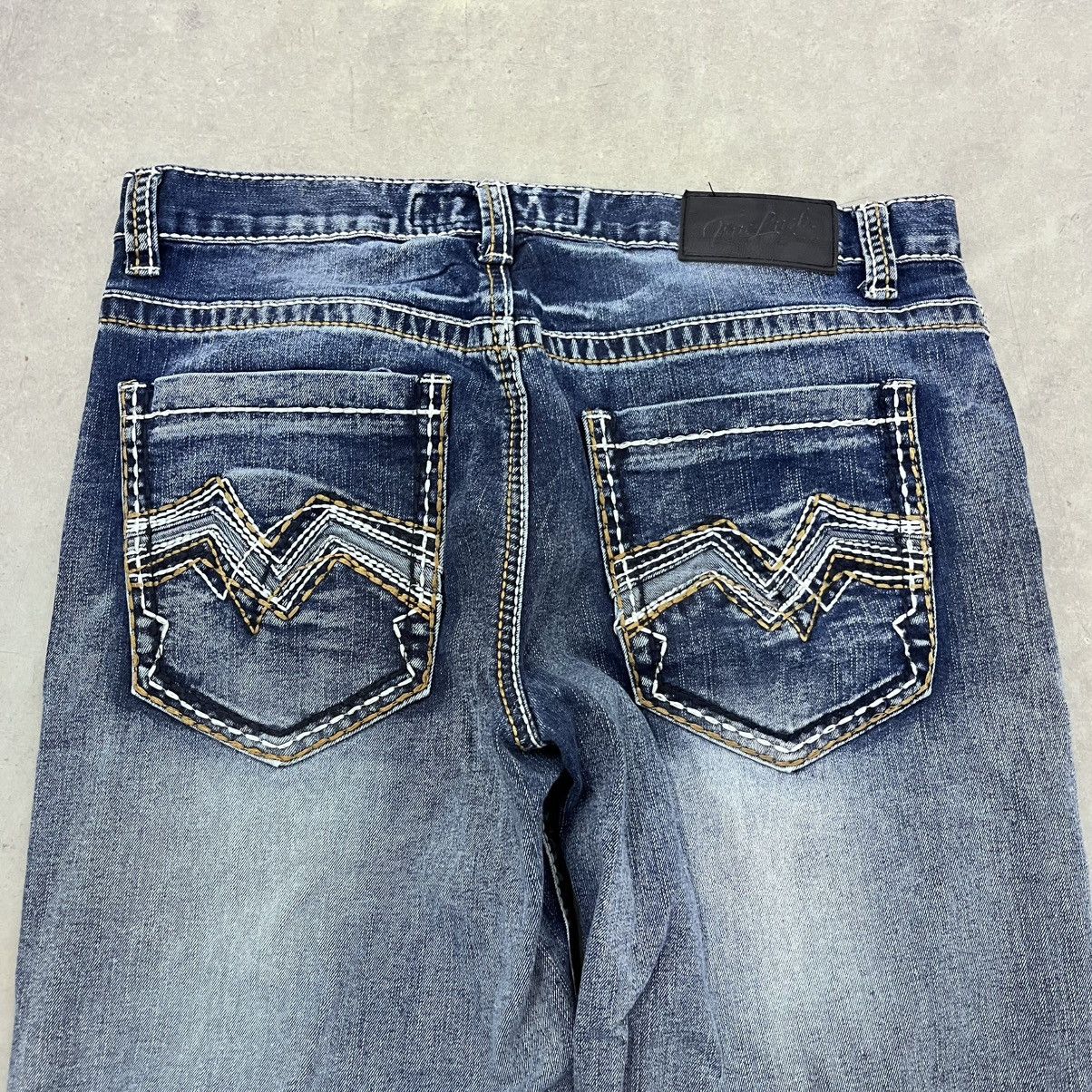 Vintage Y2K Trueluck Rock Revival Style Diesel Denim Embroidered 32 Size US 32 / EU 48 - 3 Thumbnail