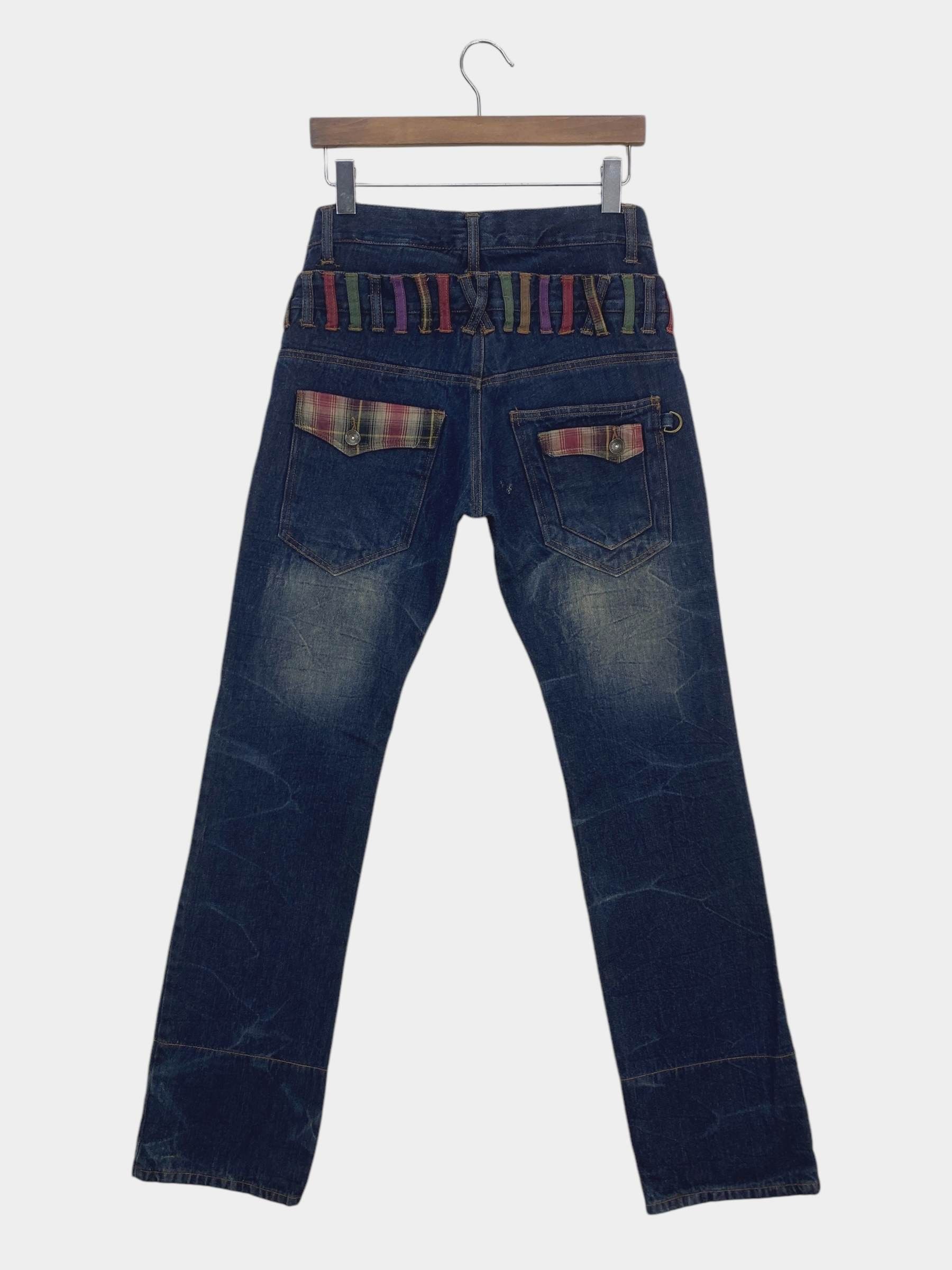 Japanese Brand Double Focus Double Waist Light Wash Denim Size US 31 - 2 Thumbnail