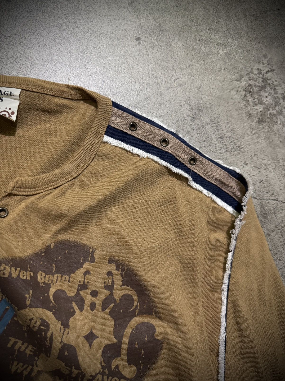 Hysteric Glamour Y2k Vintage jeans poem double layer longsleeve Size US M / EU 48-50 / 2 - 5 Thumbnail