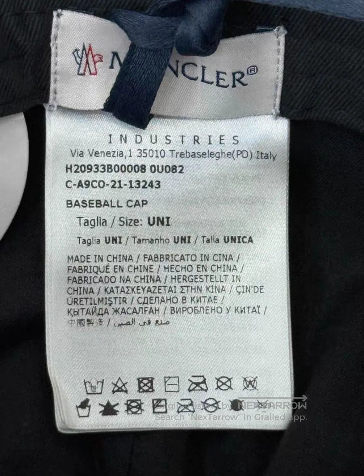 Moncler Moncler Black Baseball Cap. Size ONE SIZE - 8 Thumbnail