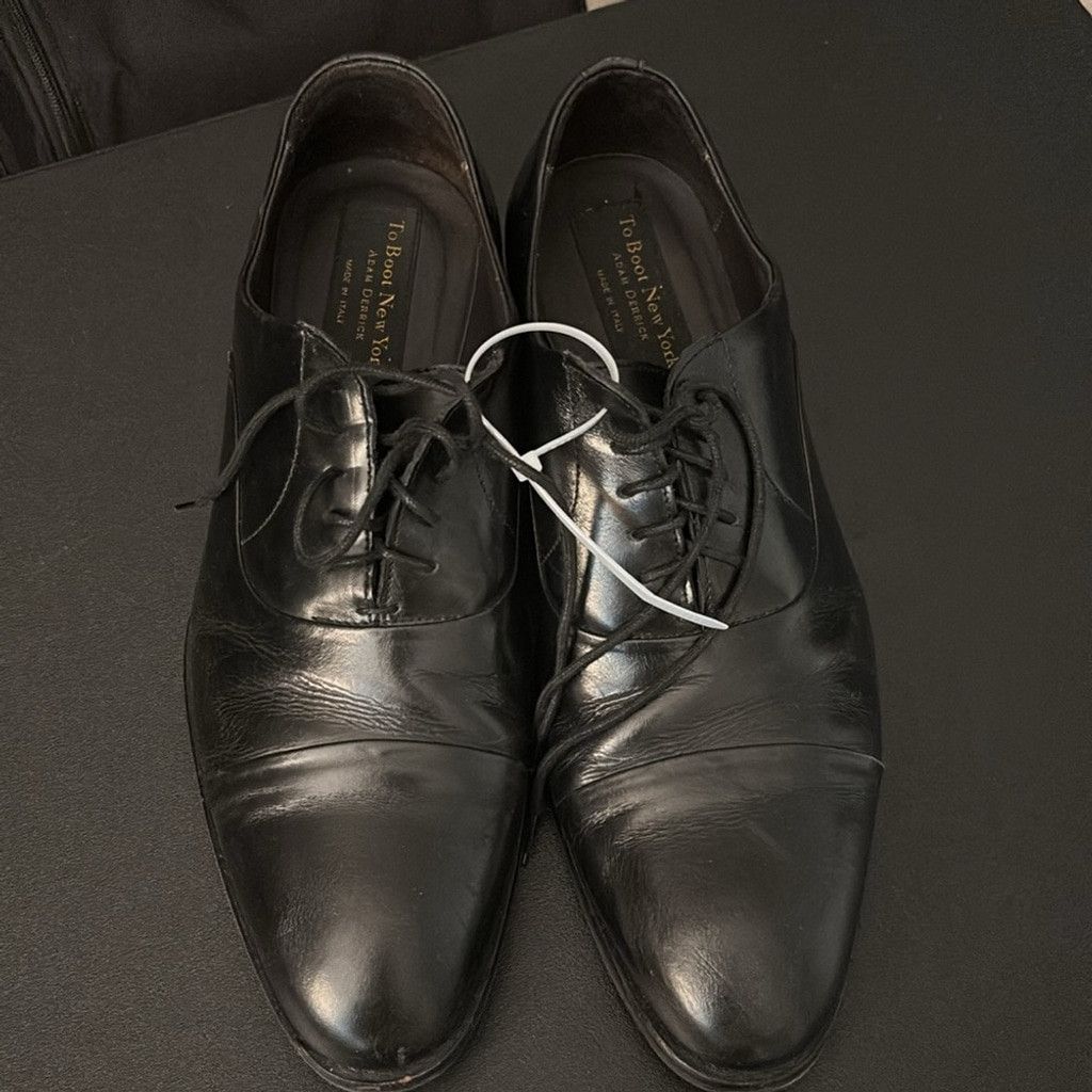 To Boot New York To Boot New York Men’s Black Adam Derrick Dress Shoes Sz 11 Size US 11 / EU 44 - 3 Thumbnail
