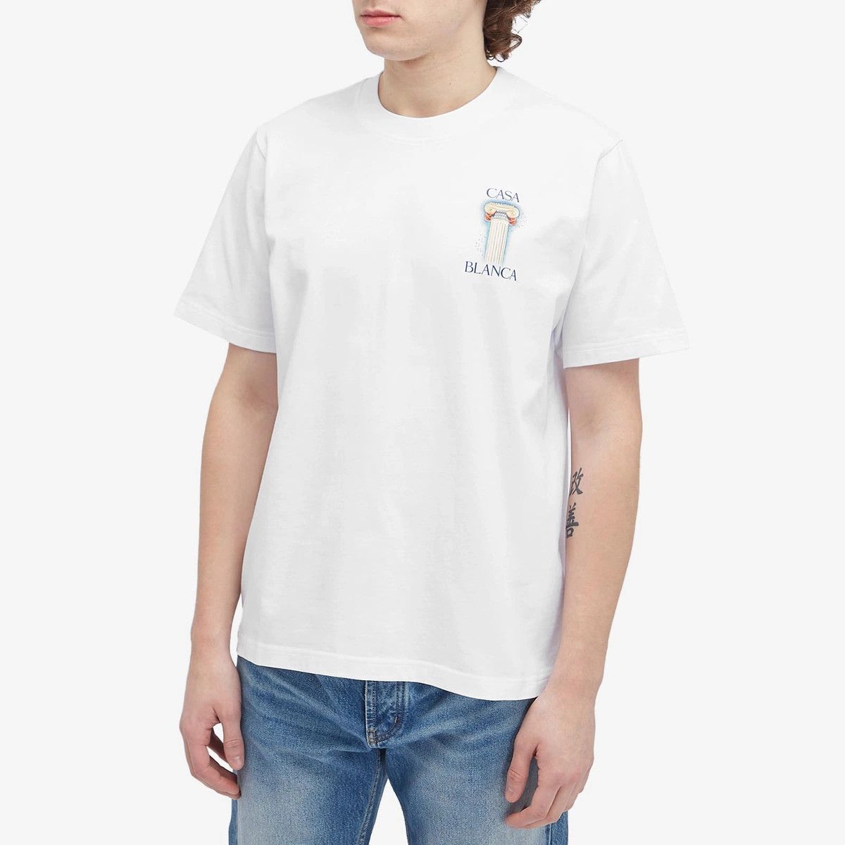 Casablanca o1mle0326 Printed T-Shirt in White Size US XXL / EU 58 / 5 - 2 Thumbnail