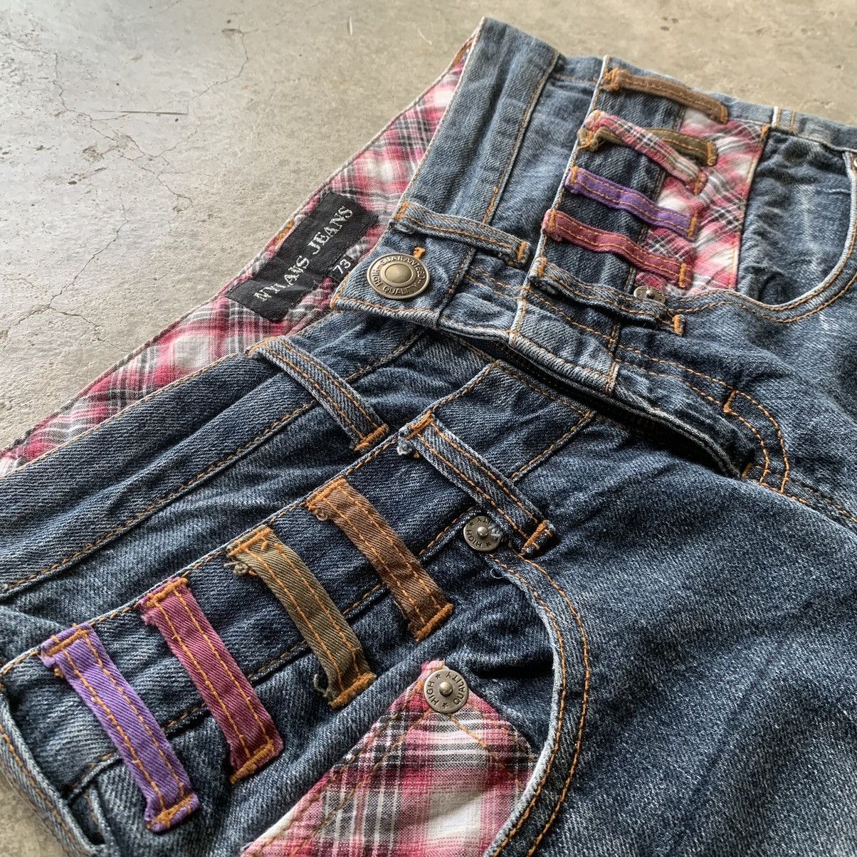 14th Addiction × If Six Was Nine × Tornado Mart Nylaus Double Waist Bondage Design Jeans Size US 29 - 7 Thumbnail