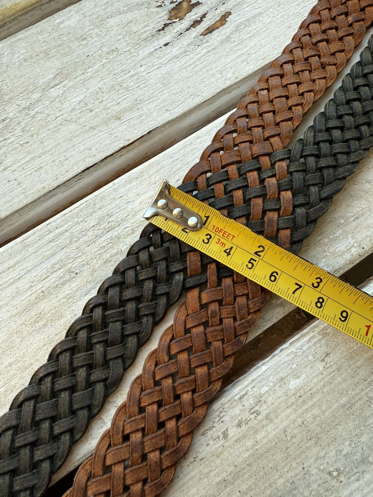 Cowboy Equipment × Japanese Brand × Leather Vintage 90s Cowboy Western Leather Y2K USA Dress Belt Size ONE SIZE - 6 Thumbnail