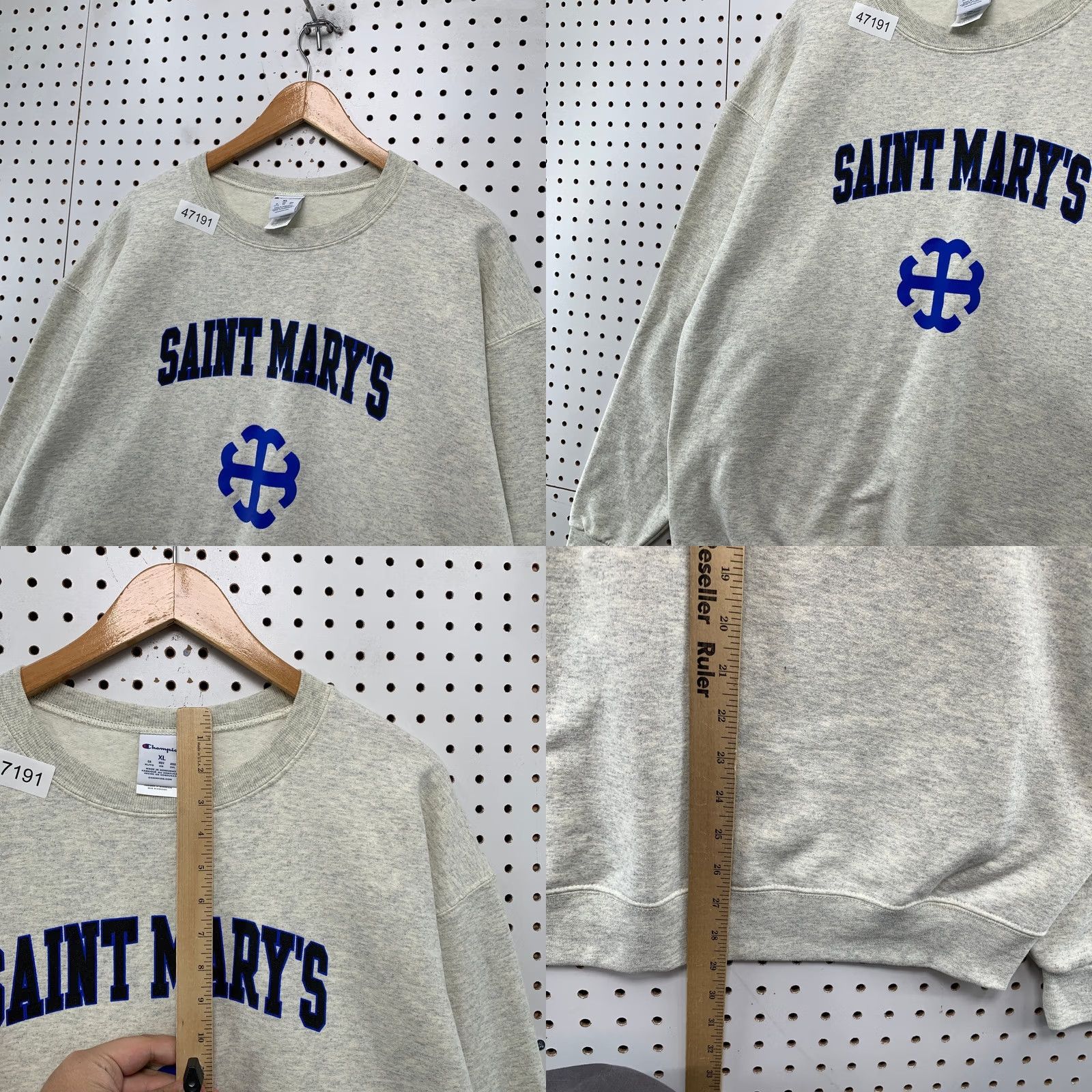 Champion Champion Saint Mary's Sweatshirt Mens XL Gray Fleece Crewneck Pullover Size US XL / EU 56 / 4 - 8 Thumbnail