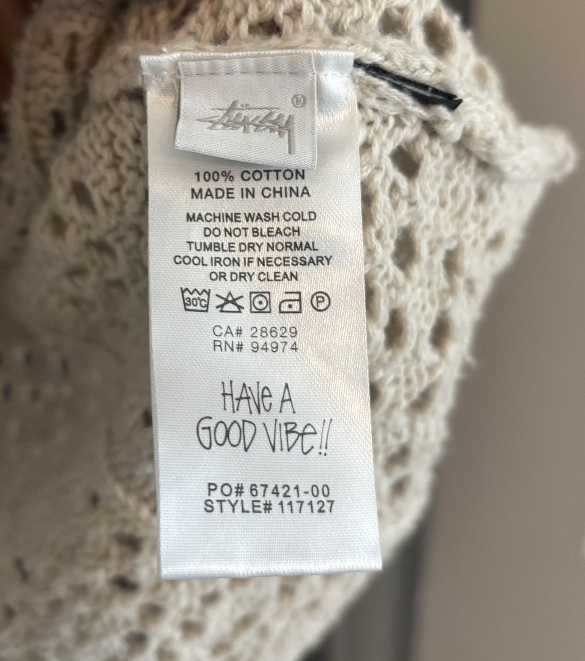 Stussy Stussy Crochet Knit Shirt Size US L / EU 52-54 / 3 - 7 Thumbnail