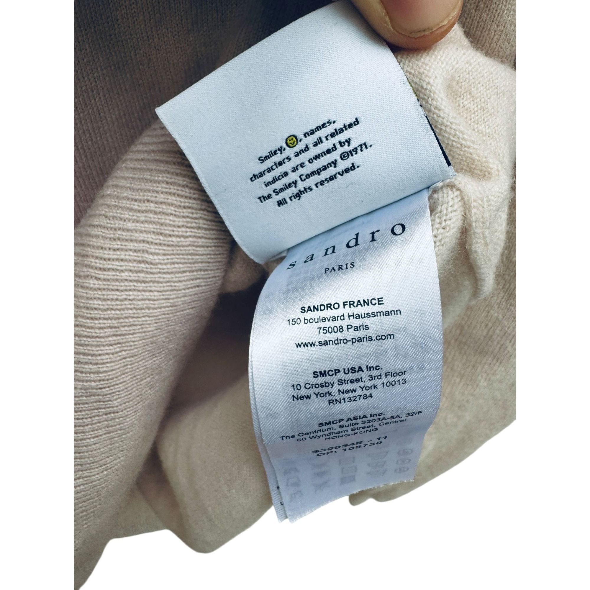 Sandro « Acid » Cream Sweater Size L / US 10 / IT 46 - 5 Thumbnail