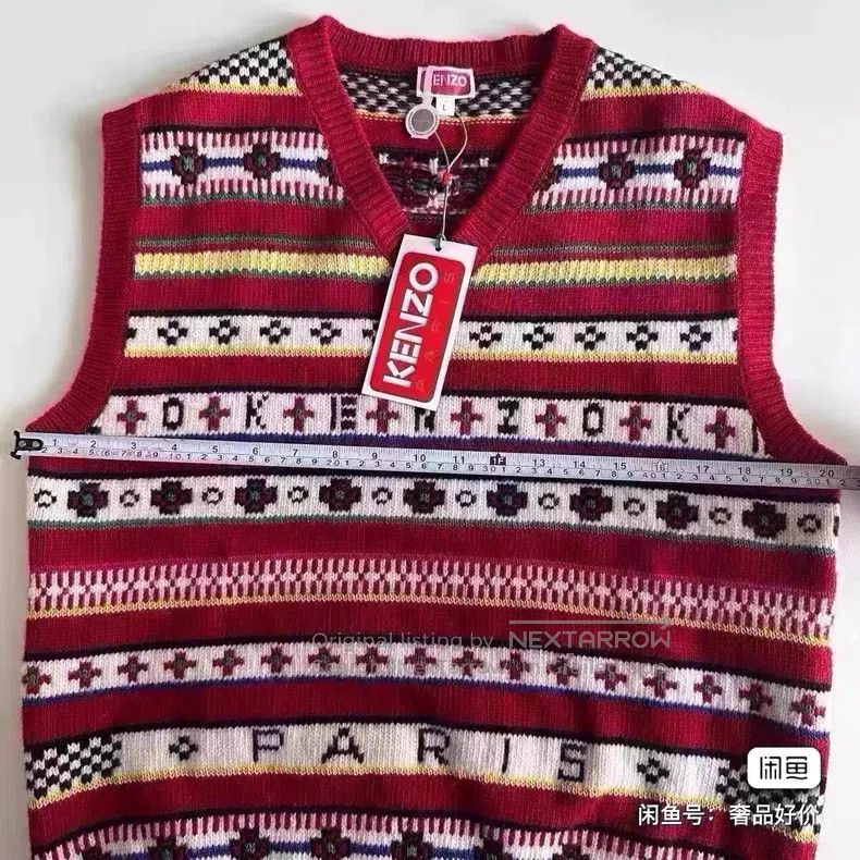 Kenzo Kenzo Red University Campus Series Pattern Printed Crewnec Size M / US 6-8 / IT 42-44 - 6 Thumbnail