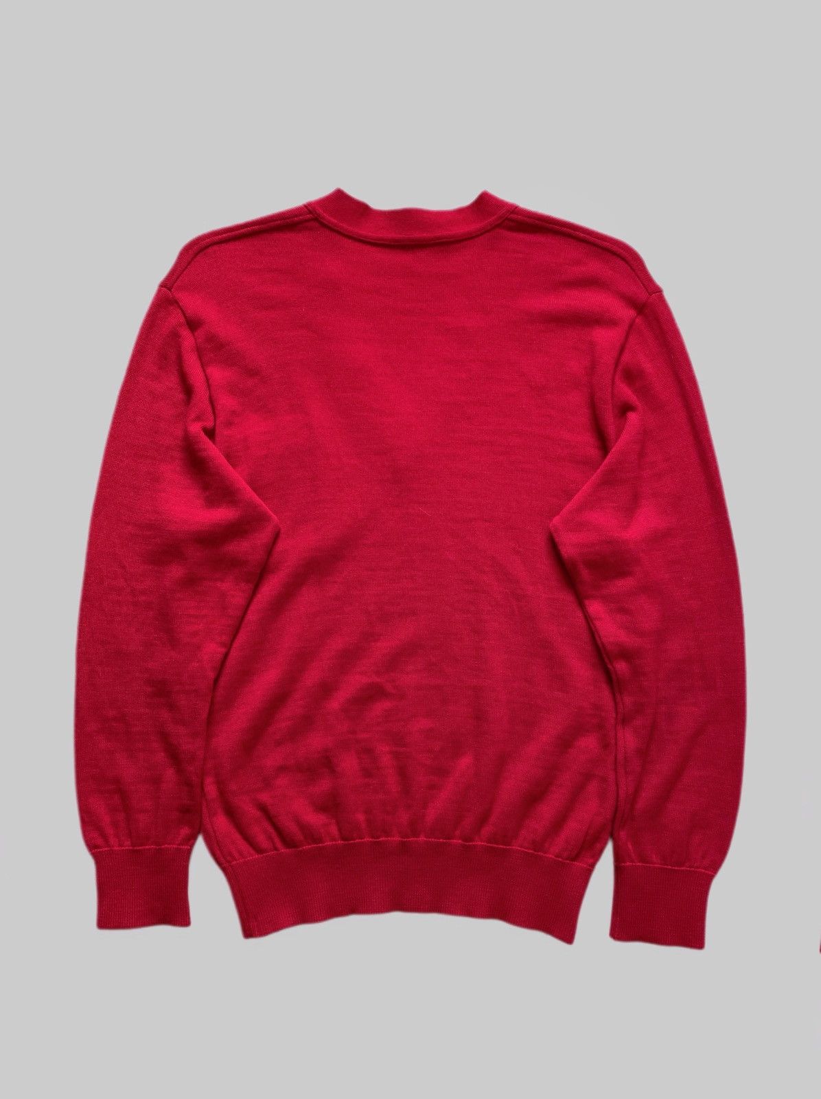 Christian Dior Monsieur × Vintage Vintage Christian Dior Sports V-Neck Knit Sweater - Red Size L / US 10 / IT 46 - 7 Thumbnail