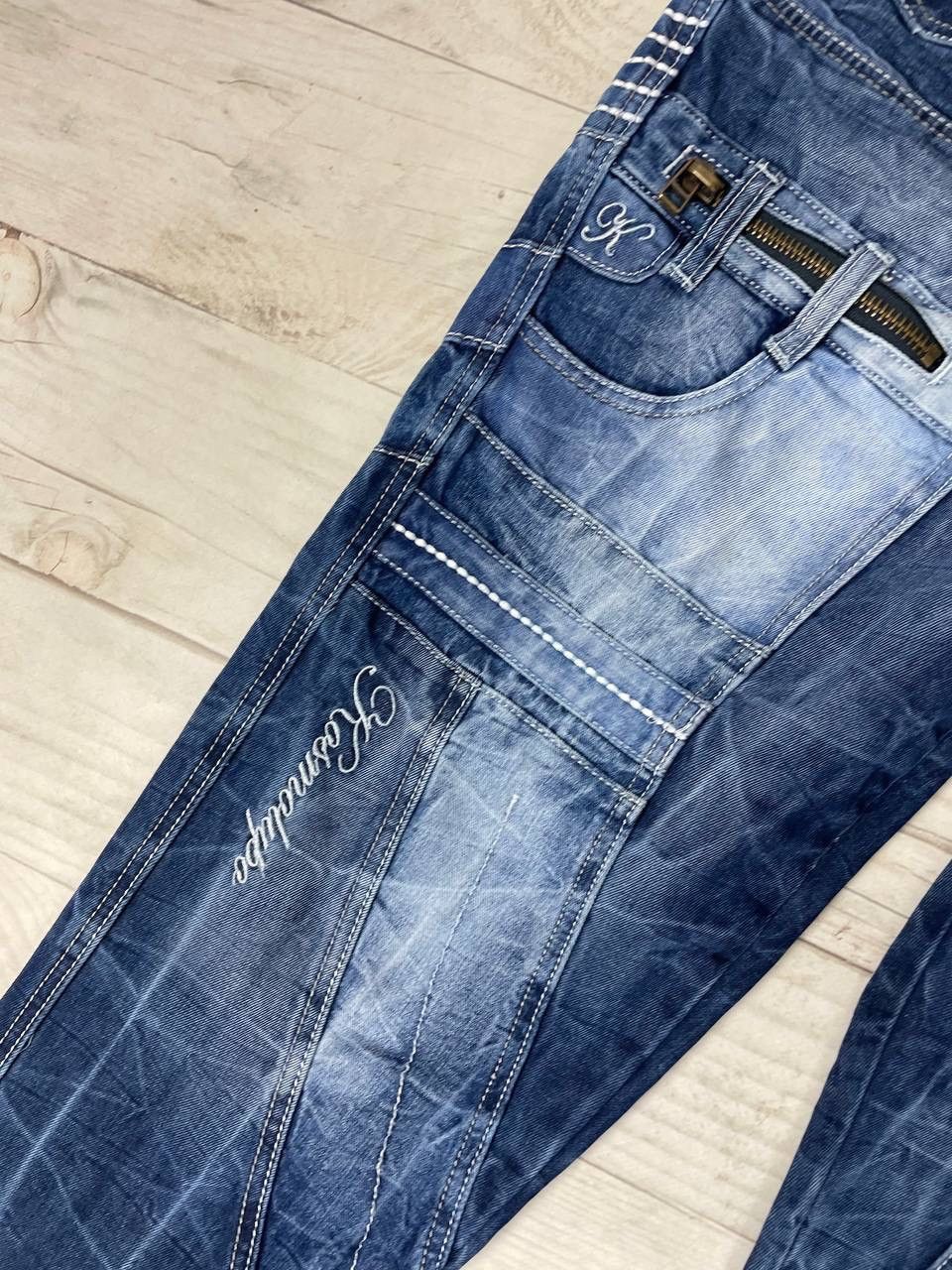 Japanese Brand Kosmo Lupo Distressed Gothic Punk Denim Jeans Japan Y2K Size US 38 / EU 54 - 14 Thumbnail