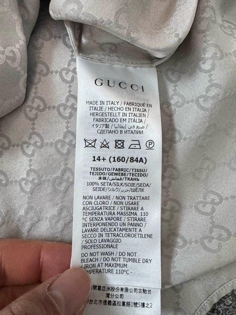 Gucci Gucci Size 14 New silk old flower full logo shirt 2503-Next Size US XS / EU 42 / 0 - 5 Thumbnail