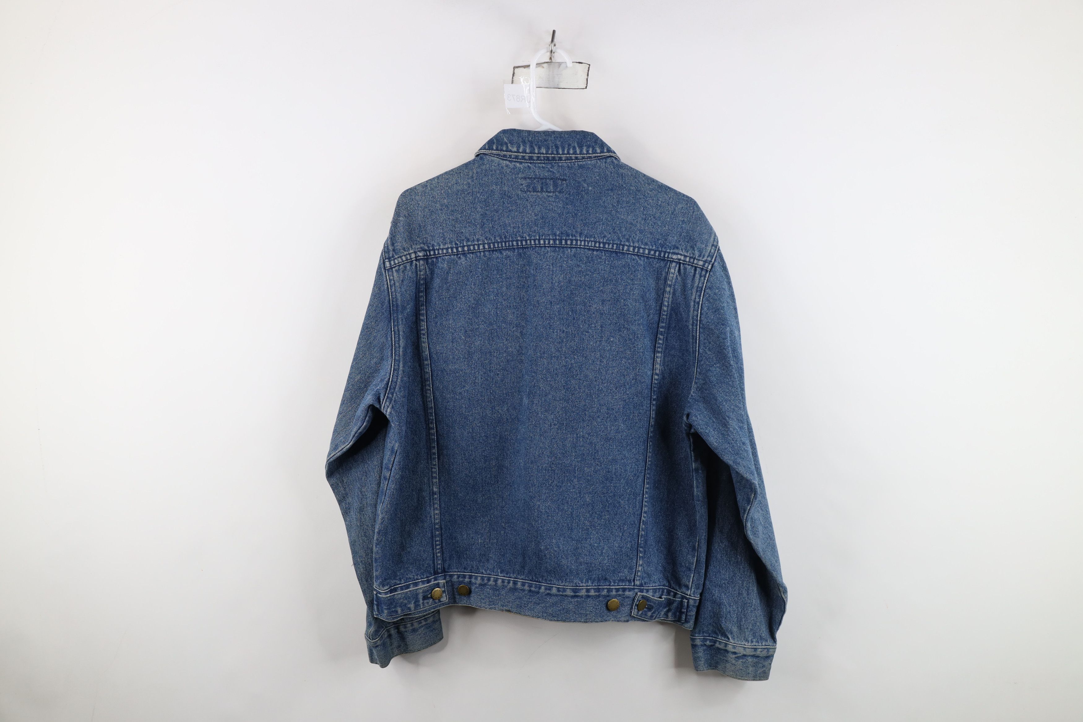 Vintage Vintage 90s Streetwear Blank Denim Jean Trucker Jacket Blue Size US M / EU 48-50 / 2 - 12 Thumbnail