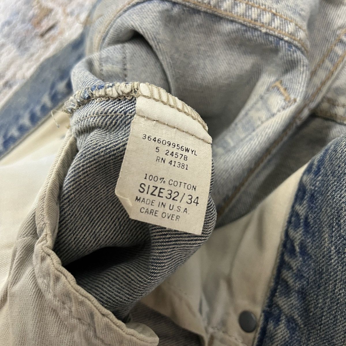 RRL Ralph Lauren × Vintage Vintage RRL Double RL Washed Denim Jeans USA Size US 34 / EU 50 - 12 Thumbnail