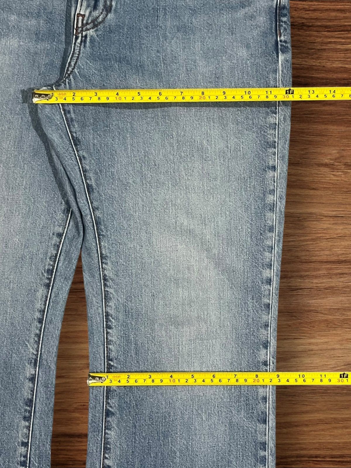 JW Anderson × Japanese Brand × Uniqlo Vintage Japan J.W Anderson x Uniqlo Blue Washed Flare Jeans Size US 33 - 15 Thumbnail