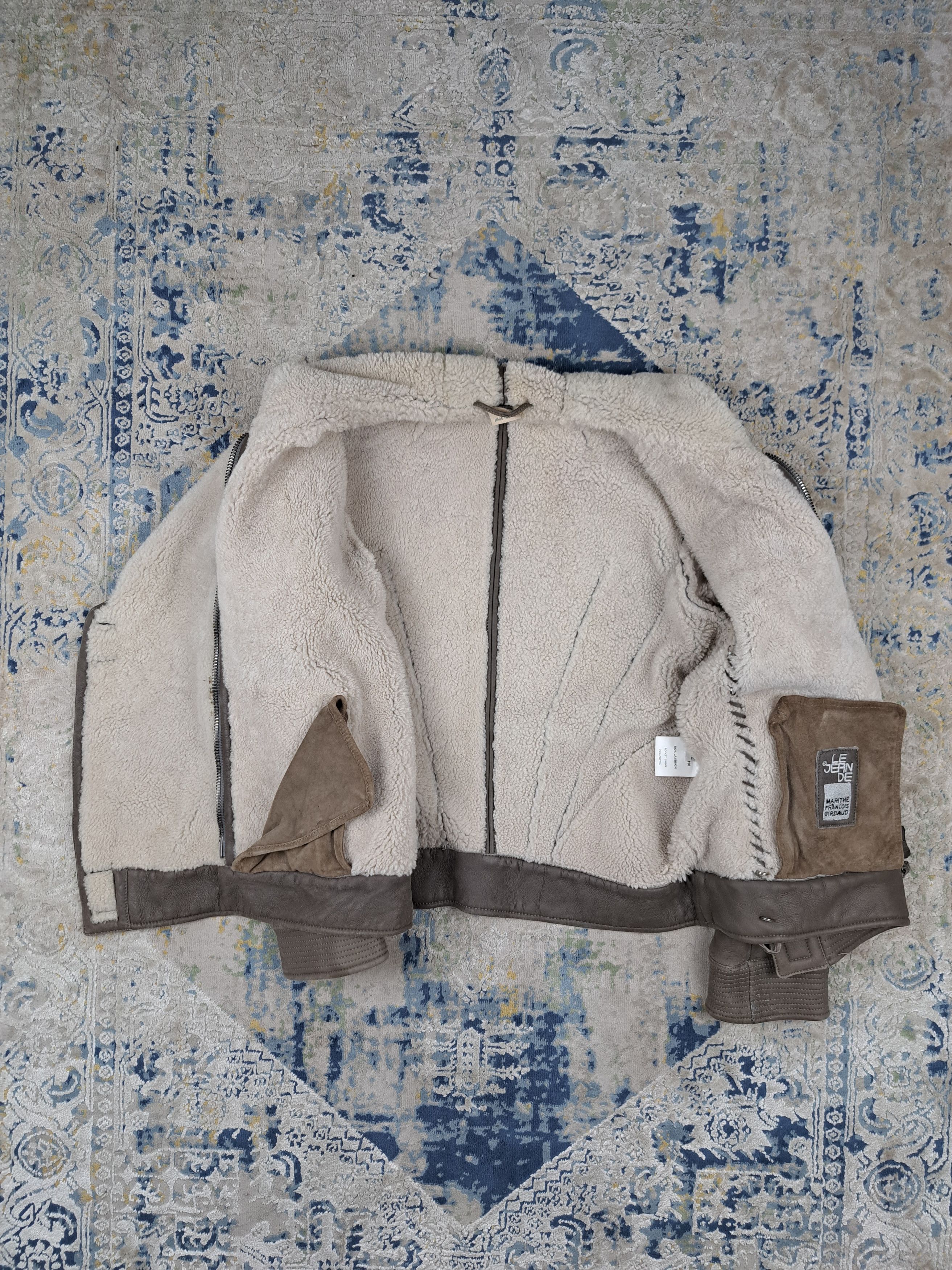 Marithe + Francois Girbaud × Vintage Vintage M+FG Lambskin Leather Shearling Ramones Jacket Size M / US 6-8 / IT 42-44 - 7 Thumbnail
